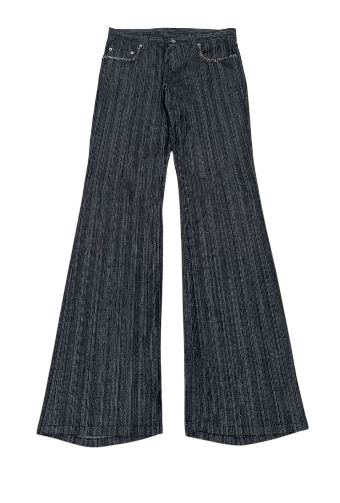 Japanese Brand Rare Design Vintage Brand Takaiq Flared Hickory Pants 1990s Size US 35 - 1 Thumbnail