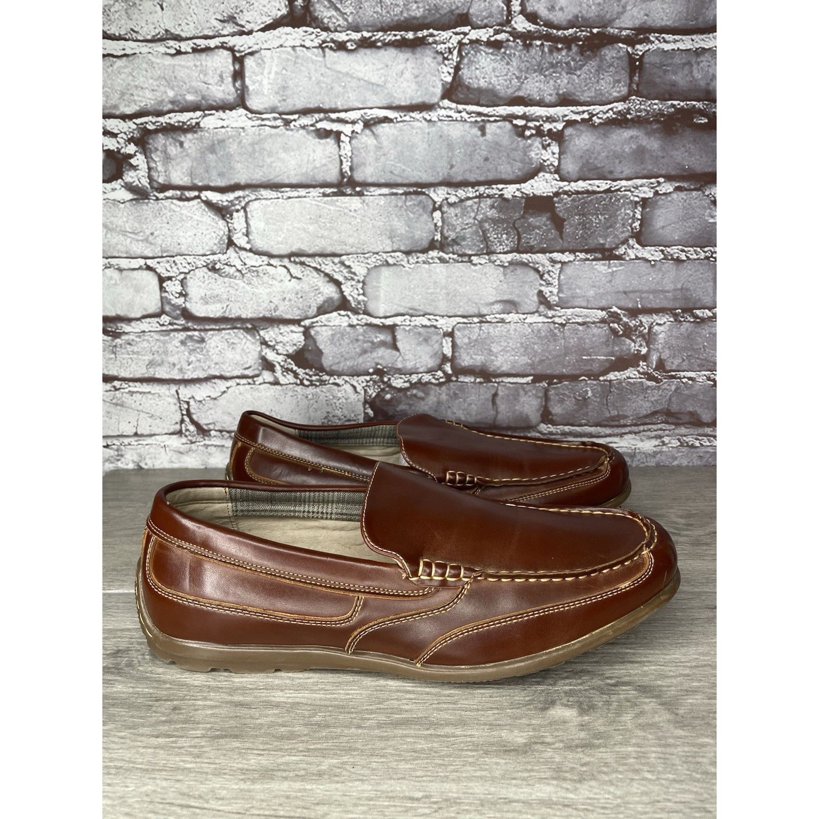 Nunn Bush Nunn Bush Dual Comfort Brown Faux Leather Driving Loafers Sh Size US 10 / EU 43 - 19 Thumbnail
