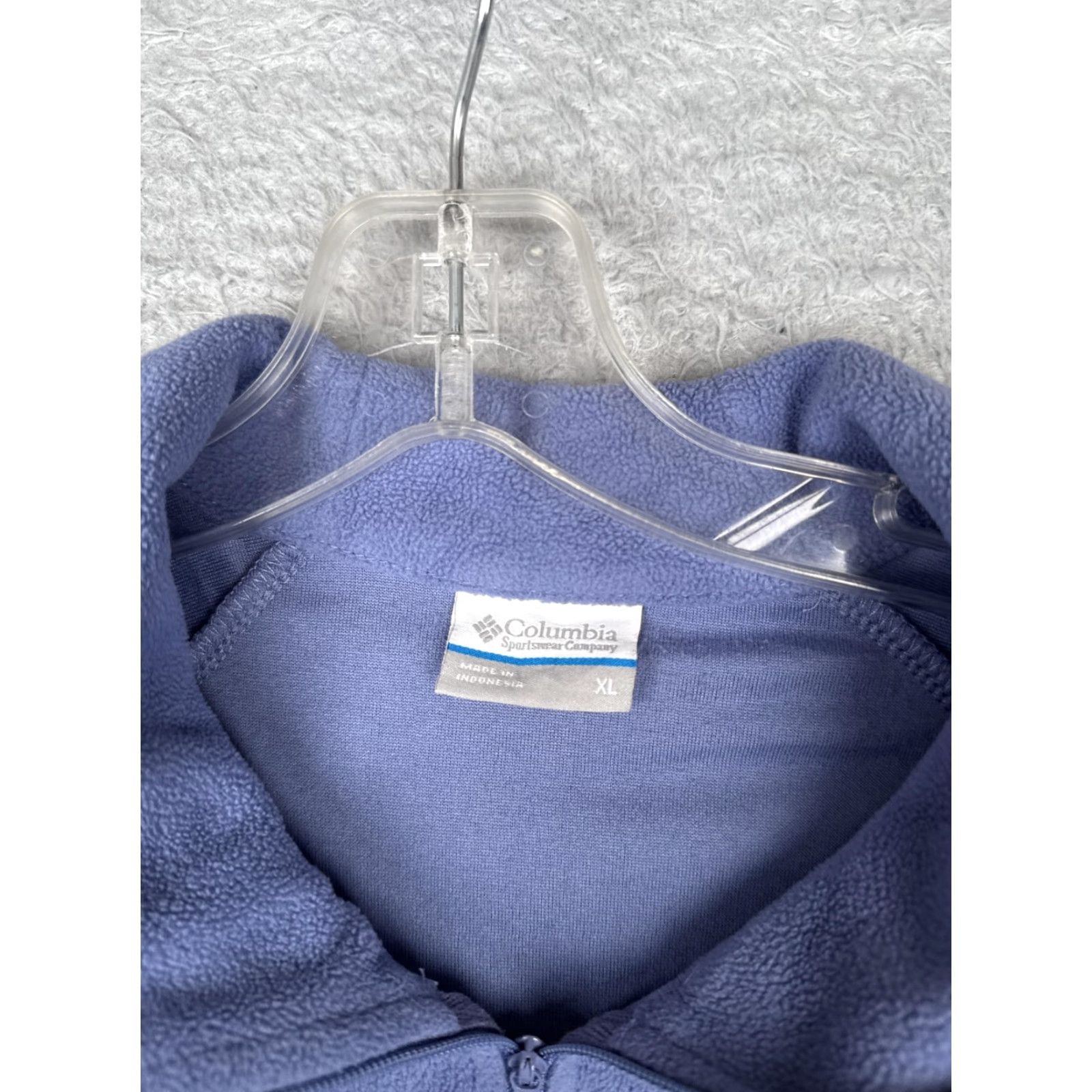 Vintage Columbia Womens XL Purple Fleece Half Zip Pullover Sweater Hiking Walk Outdoor Warm Size XL / US 12-14 / IT 48-50 - 6 Thumbnail