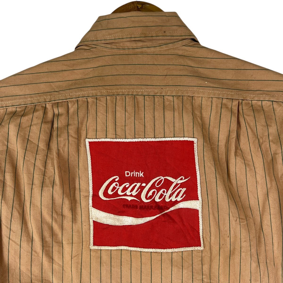 Coca Cola 70s Coca Cola Japan Taiwa Pin Stripe Hbt Work Shirt Size US S / EU 44-46 / 1 - 5 Thumbnail