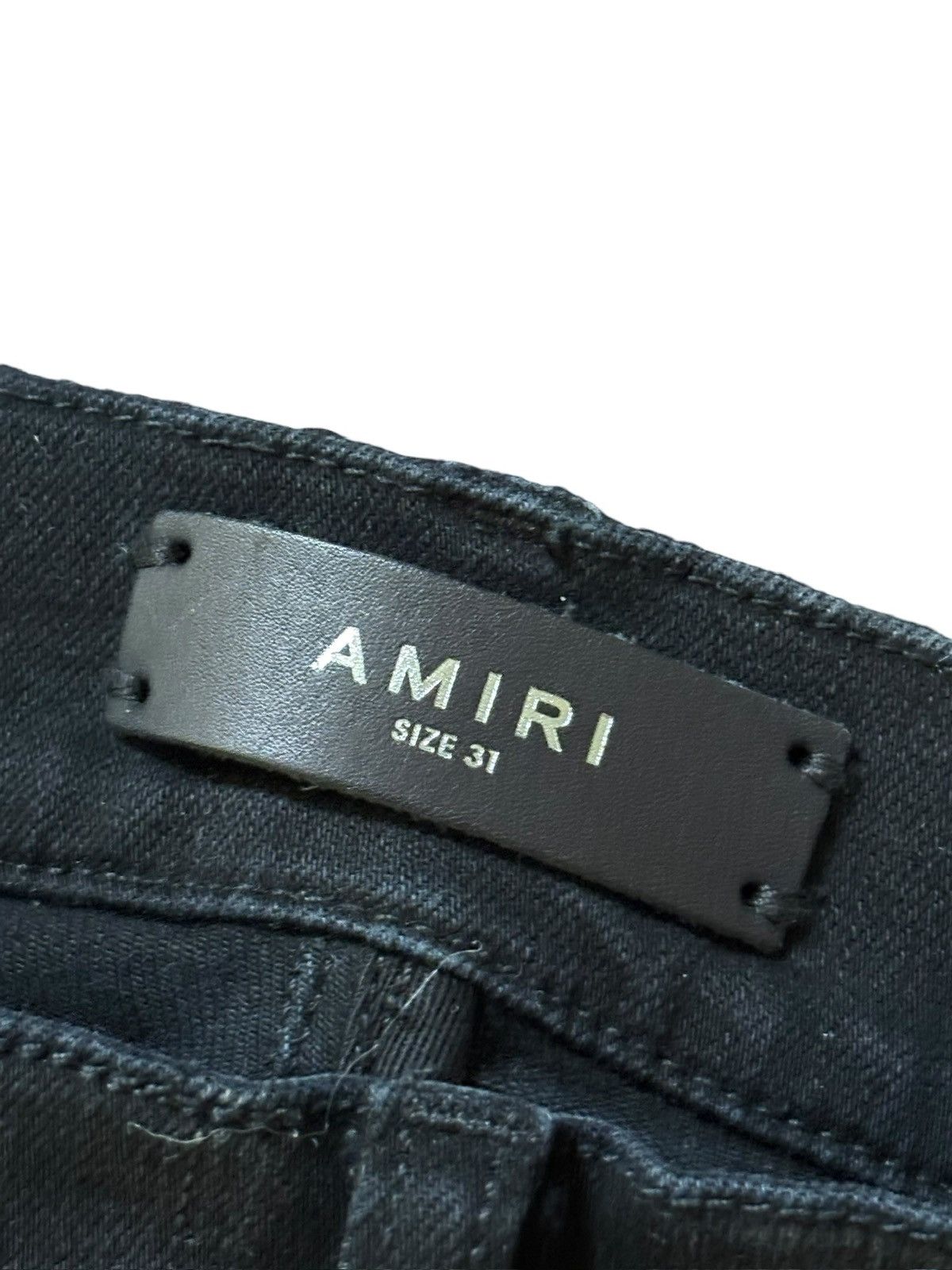 Amiri Amiri MX1 Black White Patch Jeans - Size 31 Size US 31 - 5 Thumbnail