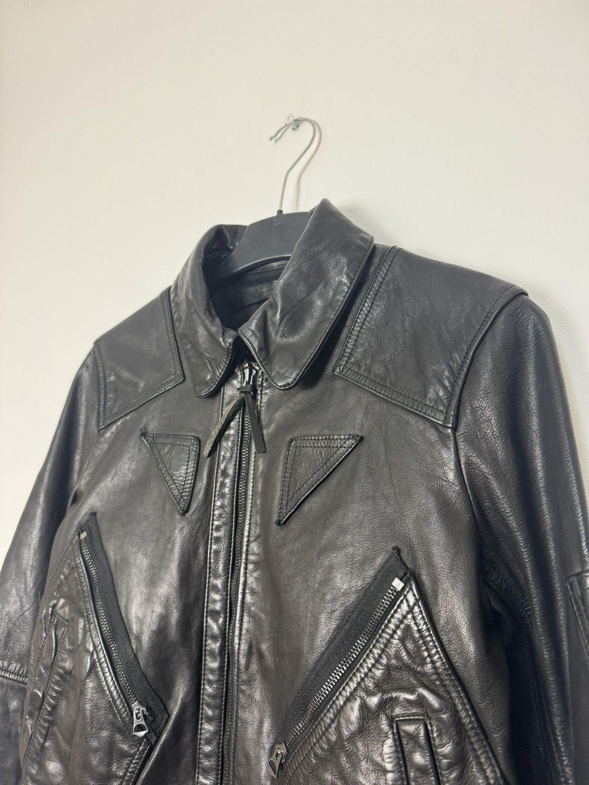 Polo Ralph Lauren × Ralph Lauren Polo Ralph Lauren Leather bomber jacket Moto Racing Biker Size M / US 6-8 / IT 42-44 - 6 Thumbnail