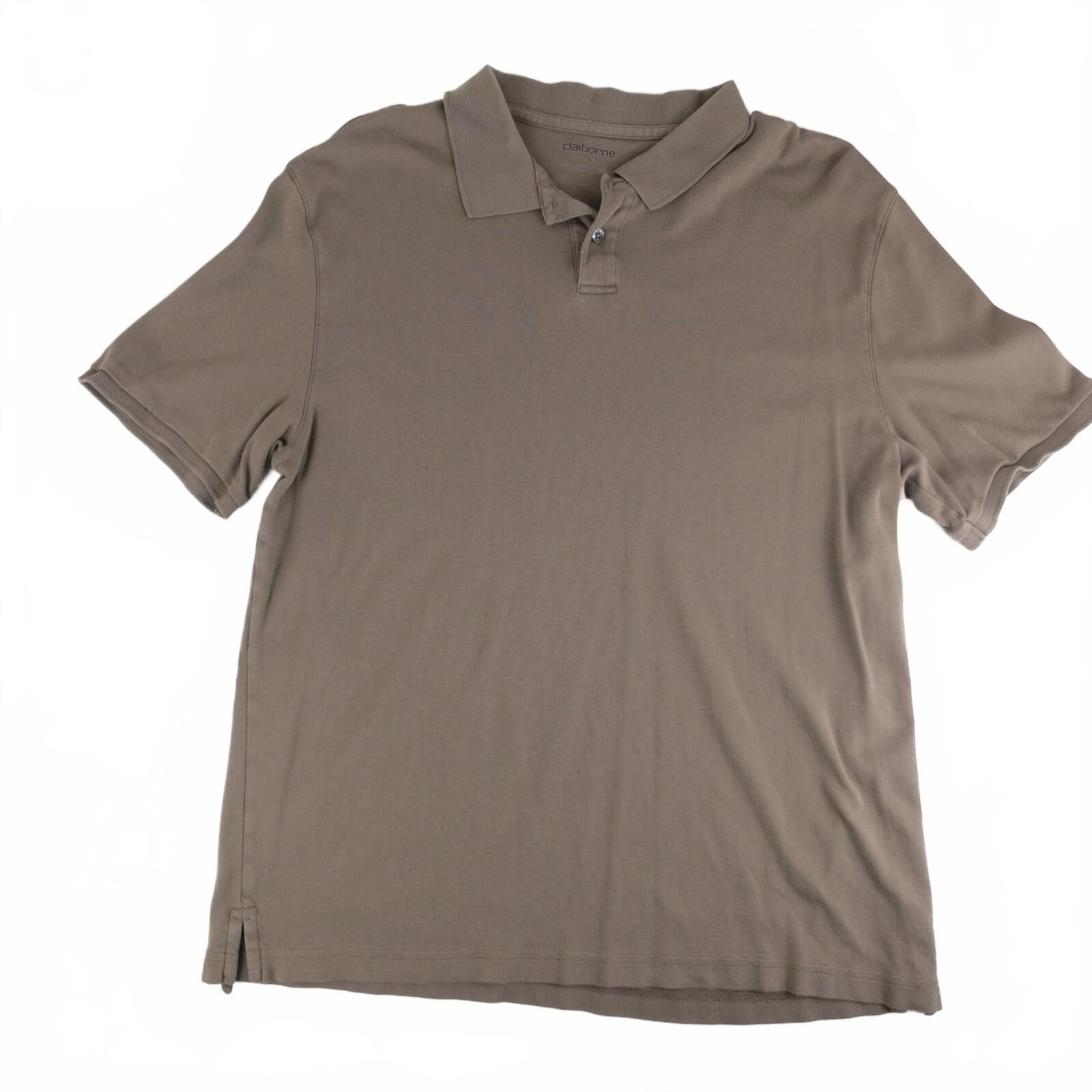 Liz Claiborne Claiborne Men's Taupe Pima Cotton Polo Shirt Size L Size US L / EU 52-54 / 3 - 1 Thumbnail