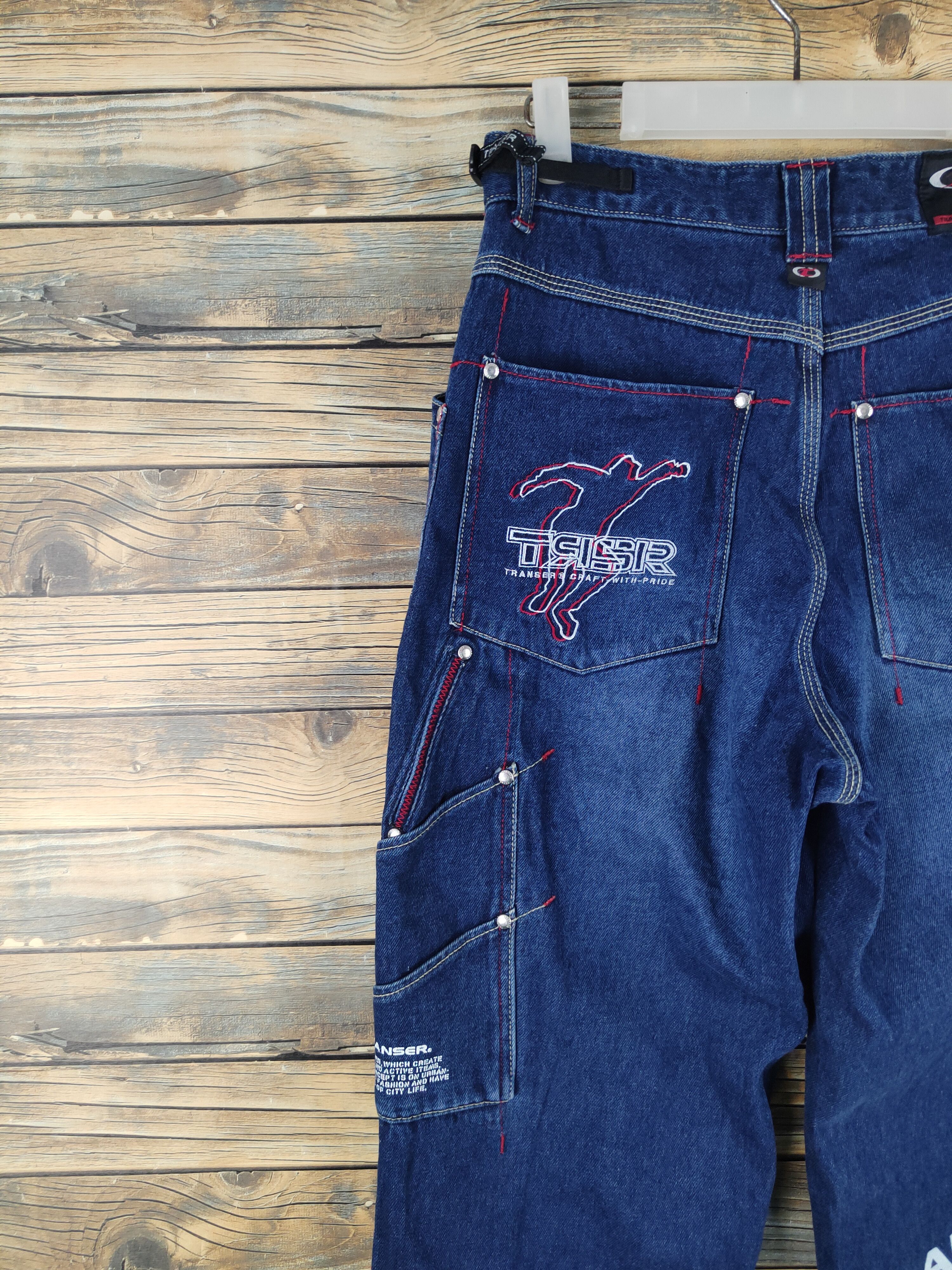 Japanese Brand DL Transer Blue Distressed Ripped Jeans #2438 Size US 28 / EU 44 - 11 Thumbnail