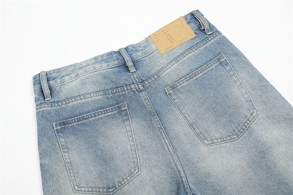 Japanese Brand × Jean Street punk washed gradient loose straight distressed jeans Size US 34 / EU 50 - 5 Thumbnail