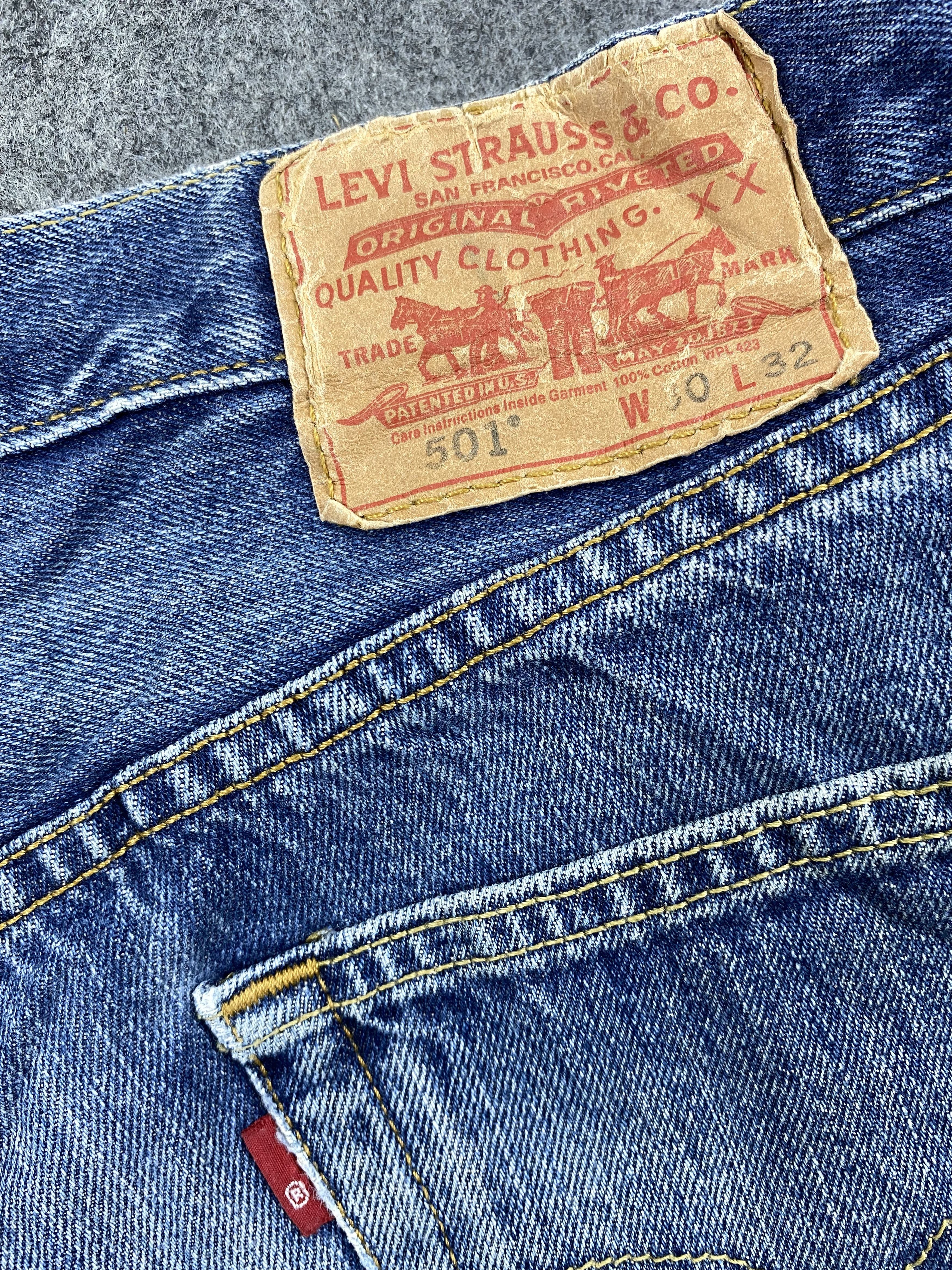 Levi's Blue Distressed Vintage Levi's 501 Jeans 30x28 Denim -JN1163 Size US 30 / EU 46 - 9 Thumbnail