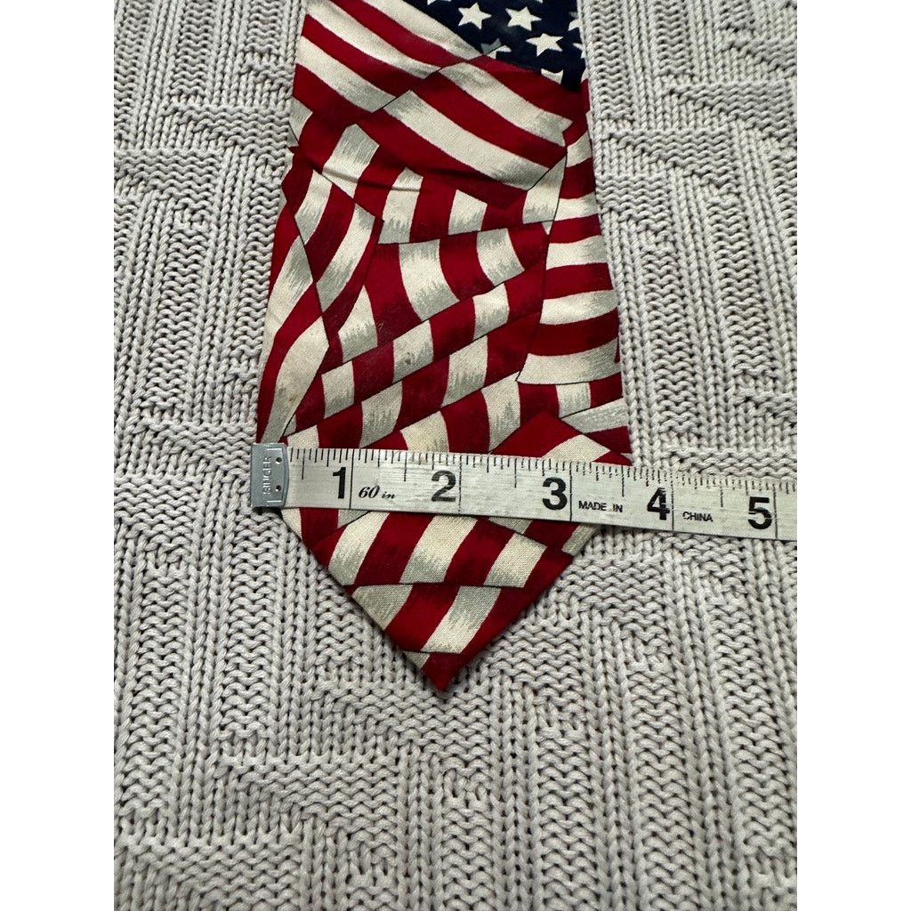 Van Heusen Van Heusen American flag print cotton tie NWT Size ONE SIZE - 6 Thumbnail