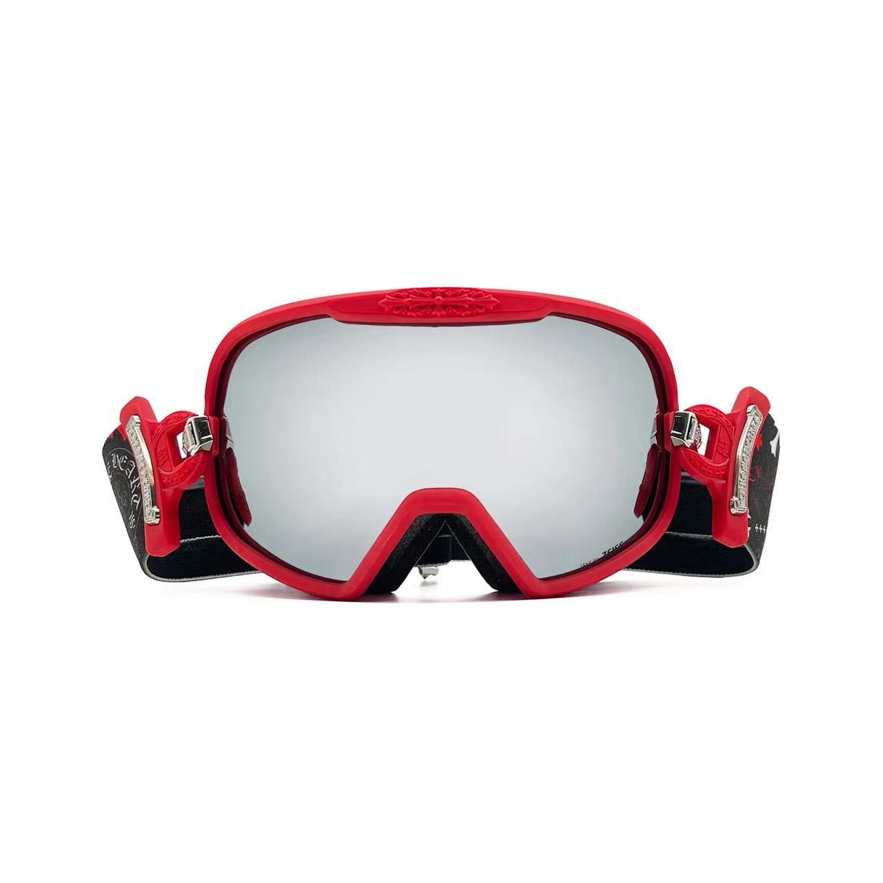 Chrome Hearts Chrome Hearts SILVER MORNING Red Ski Goggles Size ONE SIZE - 1 Thumbnail