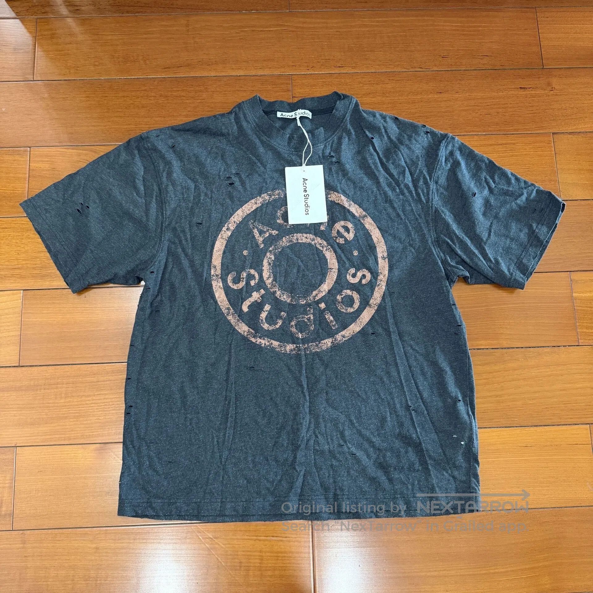 Acne Studios Acne Studios Washed Distressed Ripped Tee. Size US S / EU 44-46 / 1 - 1 Thumbnail