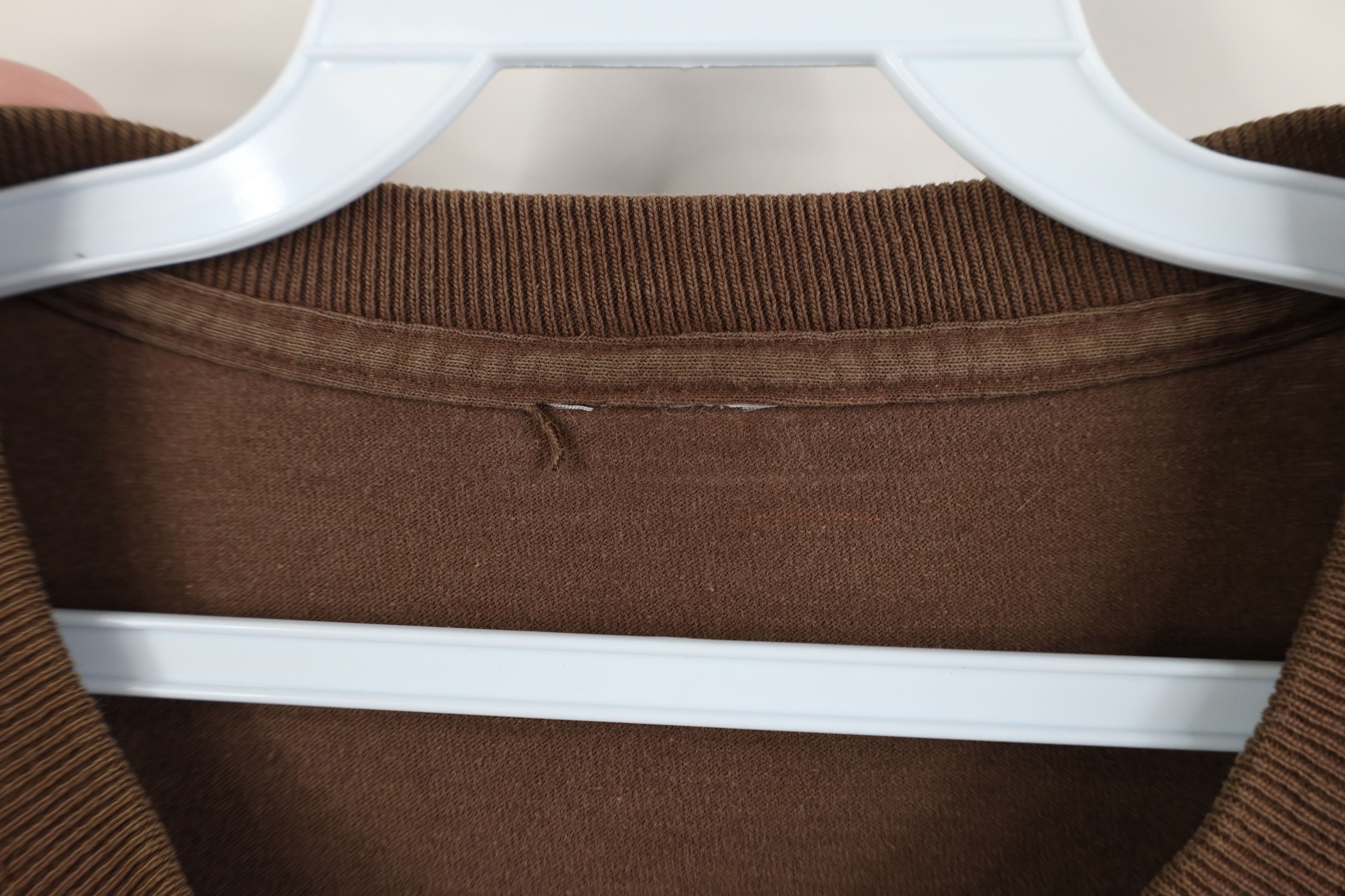 Vintage Vintage 90s Y2K Streetwear Blank Pocket T-Shirt Brown Cotton Size US L / EU 52-54 / 3 - 9 Thumbnail