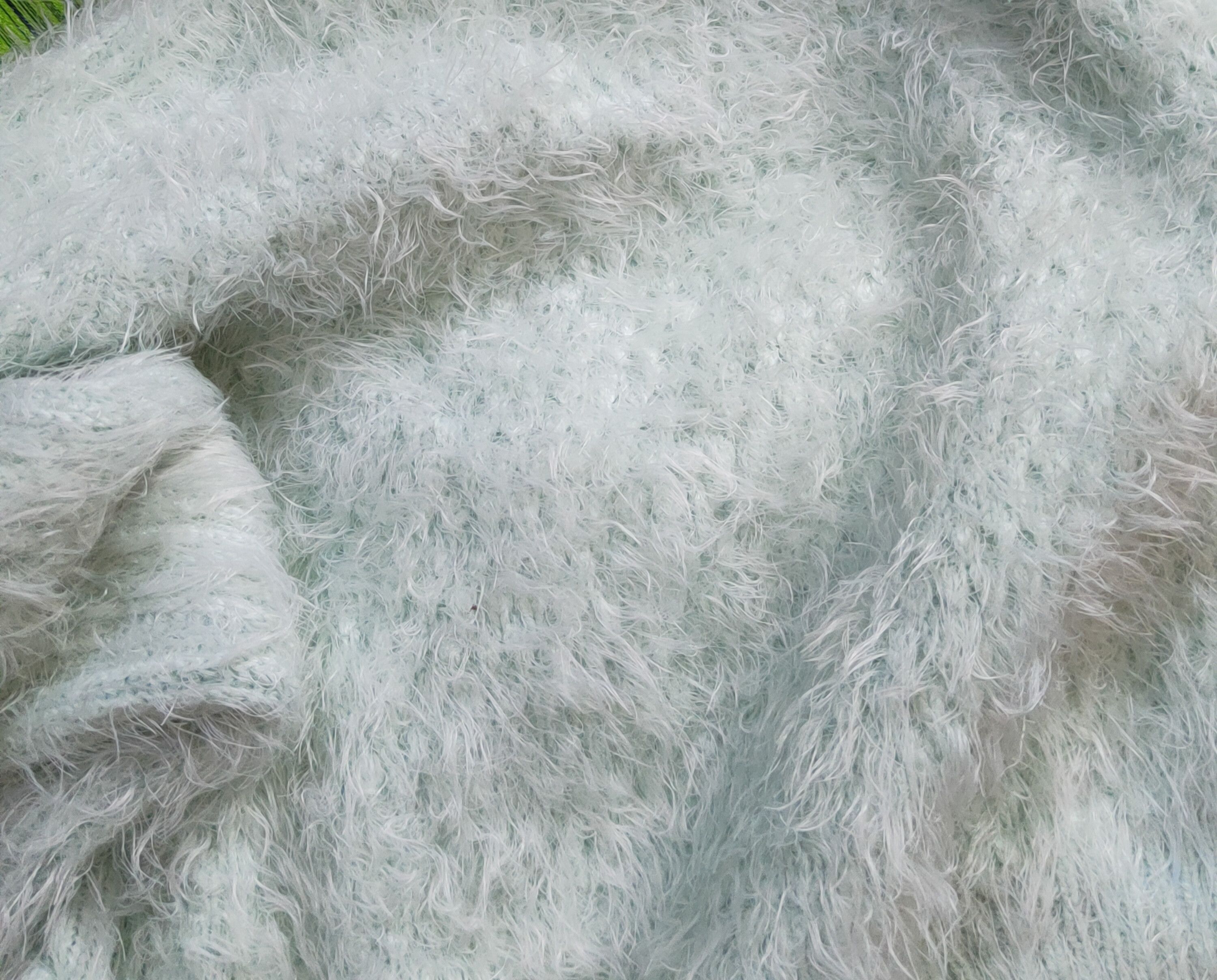 Homespun Knitwear Ingni Mint Green Shag Shaggy Fur Mohair Knitwear #S2107 Size S / US 4 / IT 40 - 11 Thumbnail