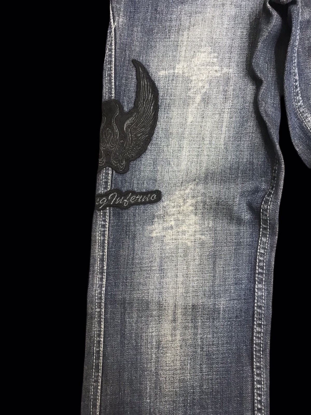 Japanese Brand 💥FLARE💥Archival semanticdesign Flare Patches Denim F432 Size US 31 - 8 Thumbnail