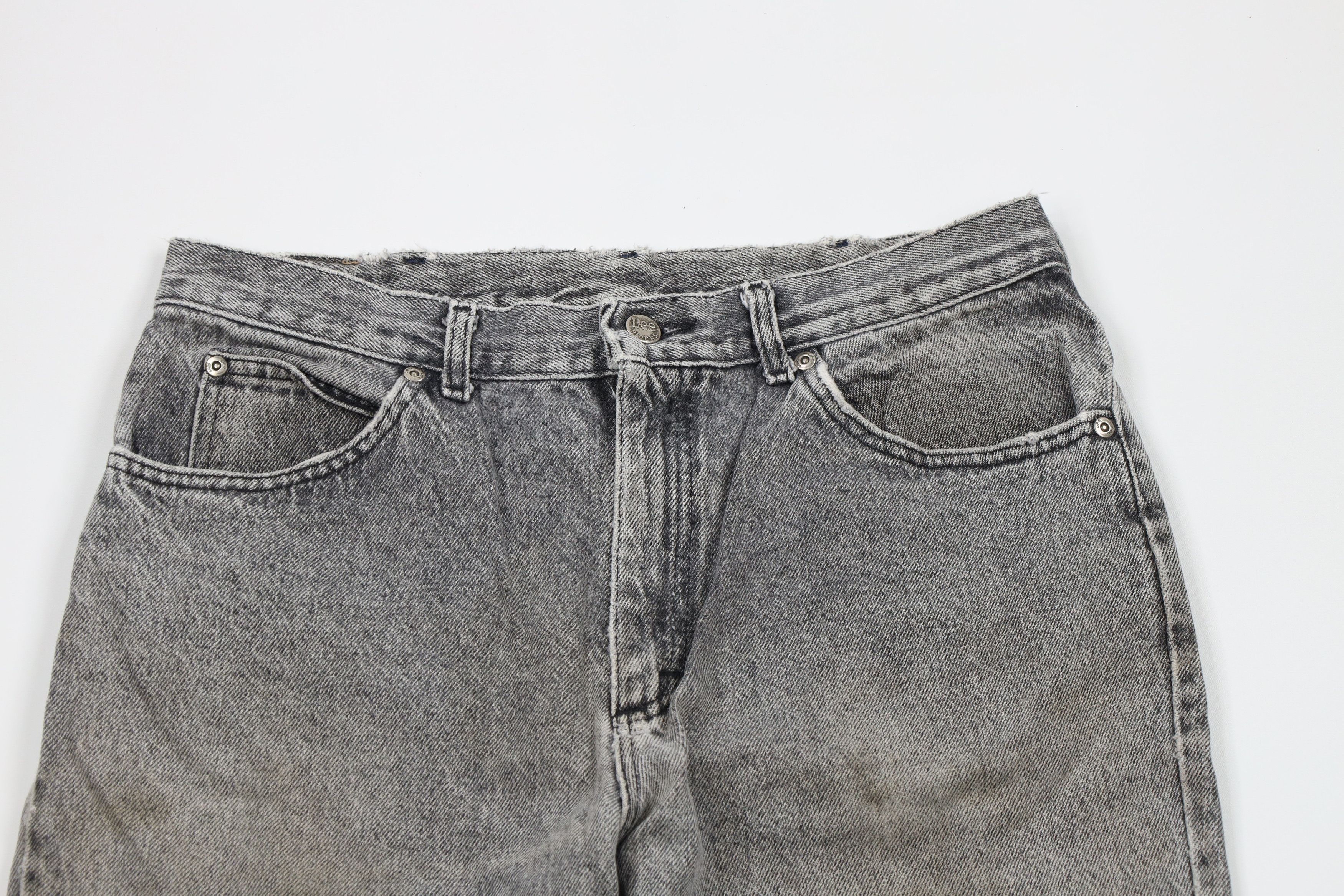 Vintage Vtg 90s Lee Acid Wash Straight Leg Denim Jeans Gray USA Size US 32 / EU 48 - 2 Thumbnail