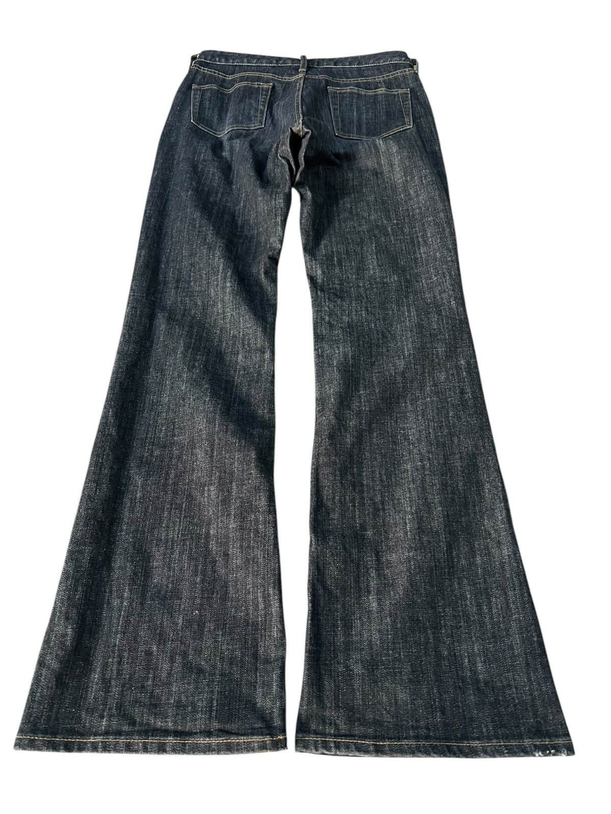 If Six Was Nine × Le Grande Bleu (L.G.B.) × Uniqlo 💥FLARE💥VINTAGE UNIQLO BLACK FLARE DENIM Size US 28 / EU 44 - 2 Thumbnail