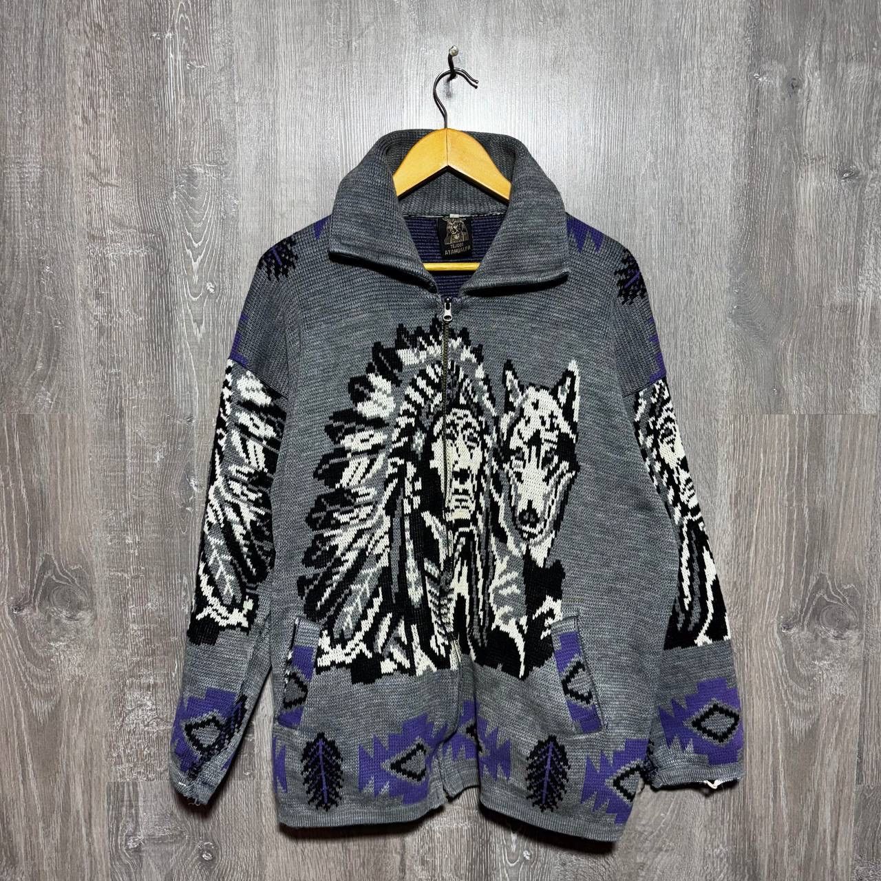 Other Vintage Ruminahui Wool Jacket Wolf Sweater Amican Style Y2K Size US L / EU 52-54 / 3 - 1 Thumbnail