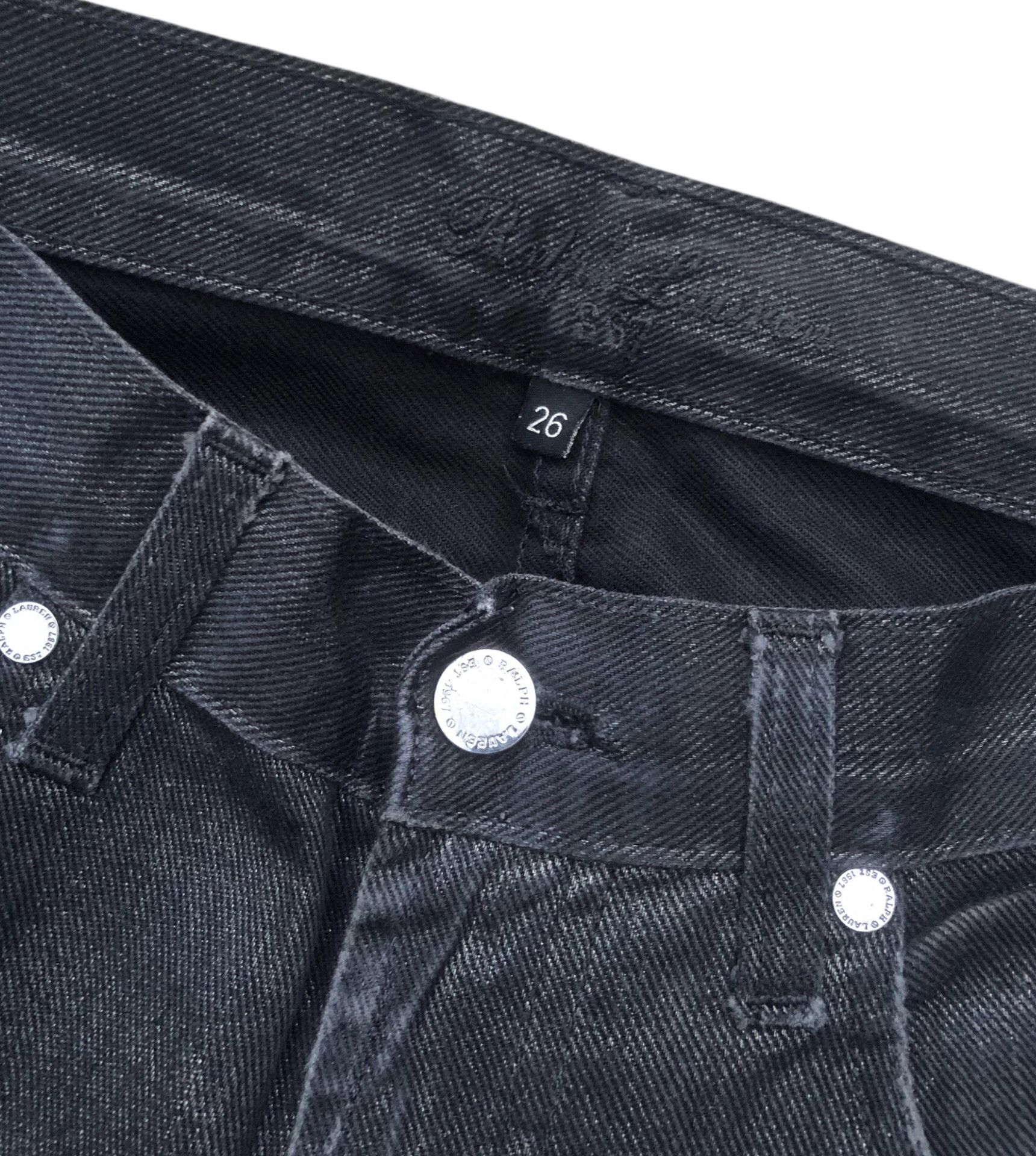 Ralph Lauren 🔥RALPH LAUREN 867 Gunmetal Cut Flare Bootcut Velvet Jeans Size 30" / US 8 / IT 44 - 7 Thumbnail