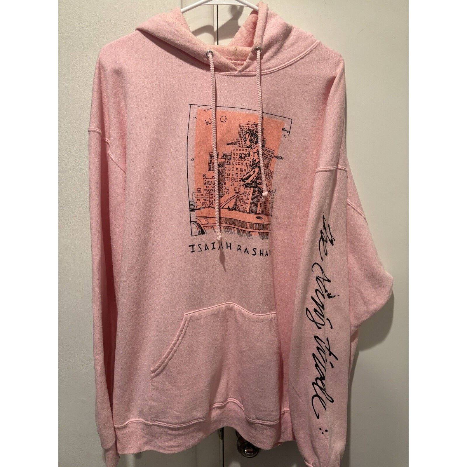 Streetwear Top Dawg Entertainment TDE Isaiah Rashad The Sun s Tirade Merch Hoodie Pink 2XL Grailed