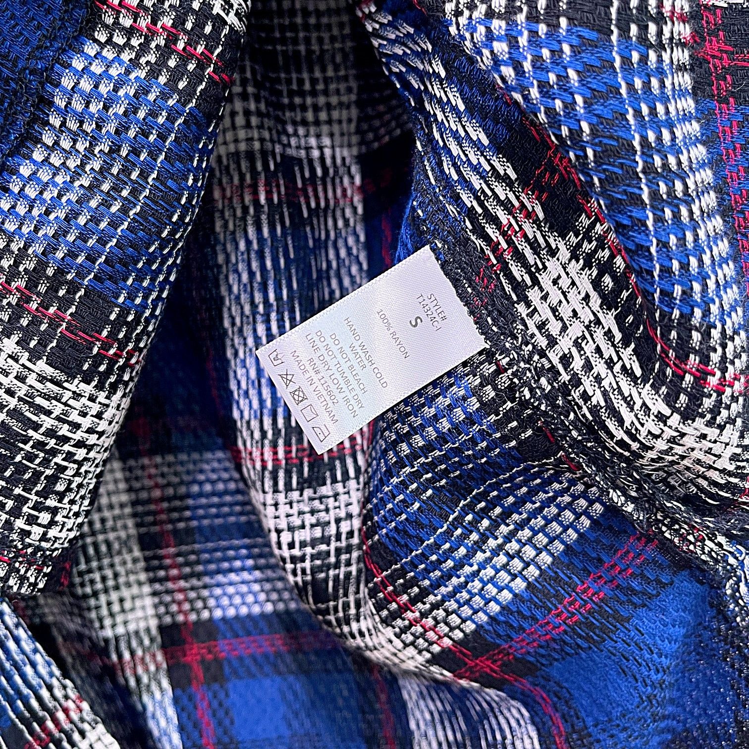 Other LUSH Plaid Flannel Popover Longline Top Blue Gray Relaxed S Size S / US 4 / IT 40 - 6 Thumbnail