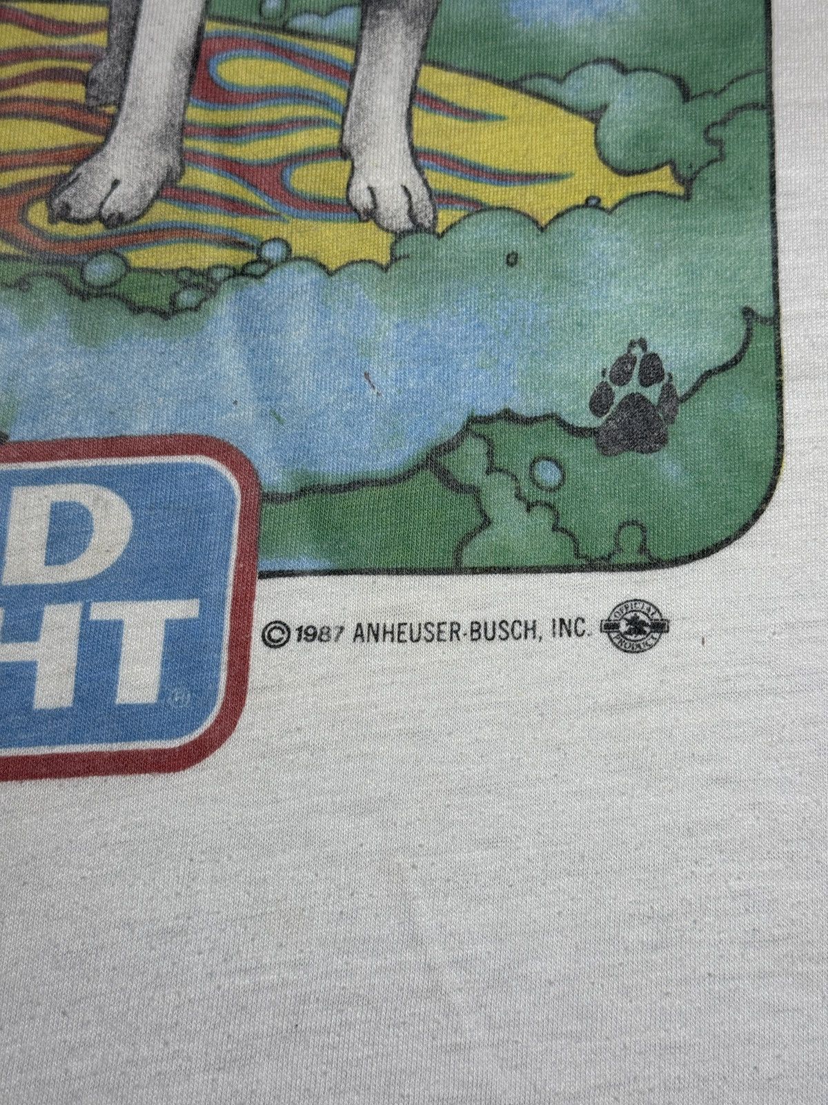 Vintage 80s Spuds Mackenzie Budlight Go Spud Go Surfer Beer T Shirt Size US L / EU 52-54 / 3 - 3 Thumbnail
