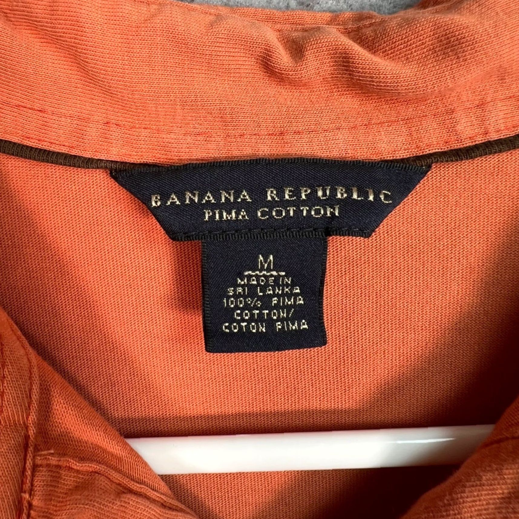 Banana Republic Banana Republic Polo Shirt Mens M Orange Pima Cotton Short Sleeve Collared Shirt Vintage? No question. Size US M / EU 48-50 / 2 - 3 Thumbnail