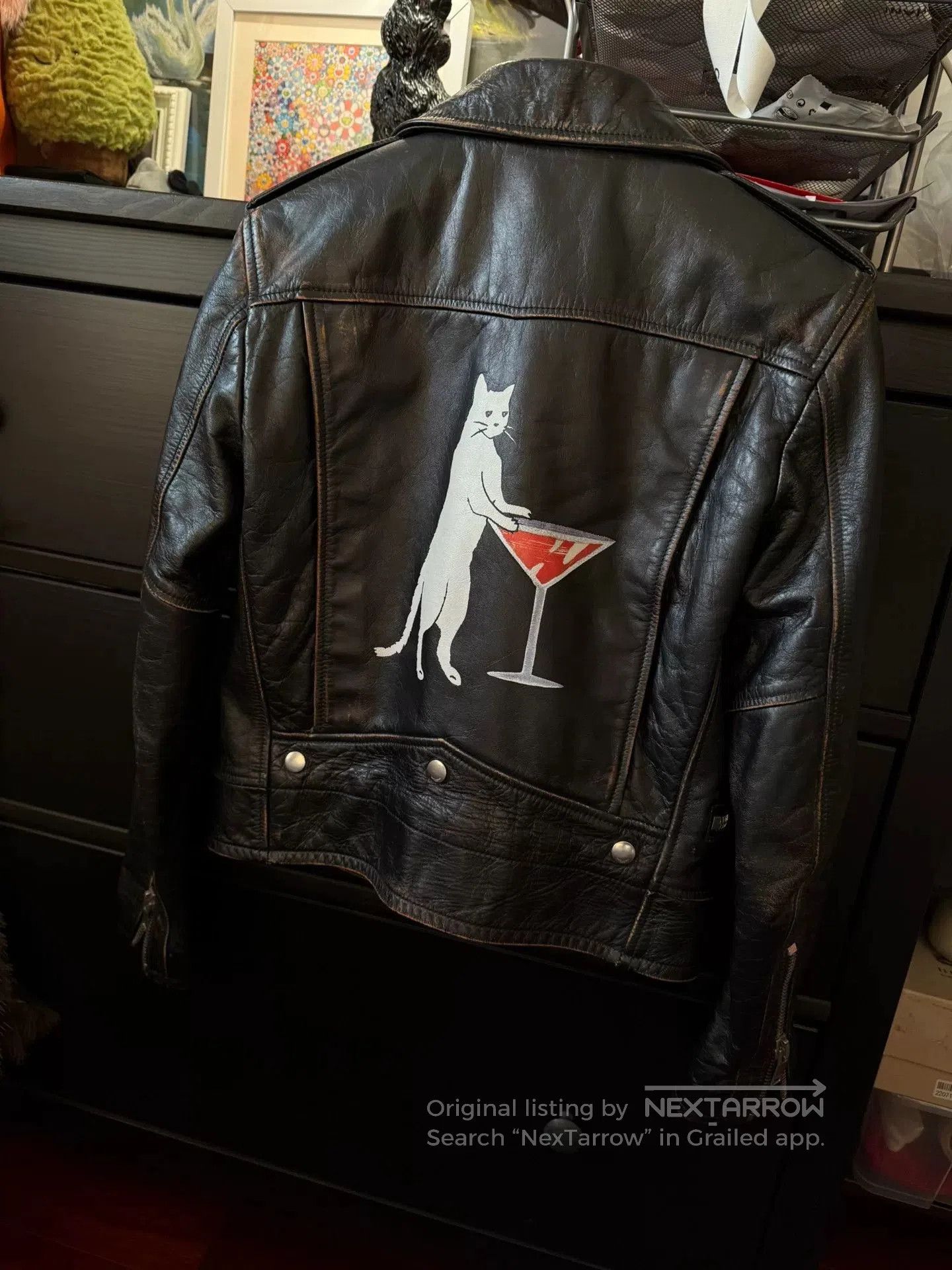 Saint Laurent Paris Saint Laurent 2017 Leather Jacket Cat Martini. Size US M / EU 48-50 / 2 - 1 Thumbnail