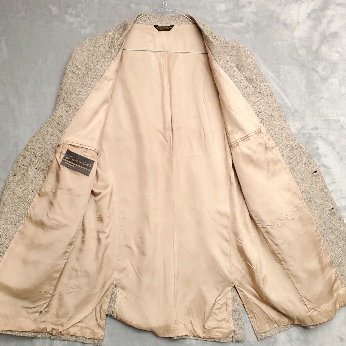 Levi's VTG Levi's Trimcut Tweed Blazer Men's 40R Beige Wool Blend Jacket 2 Piece Blazer Vintage 70s Made in USA Mens Size 40R - 5 Thumbnail