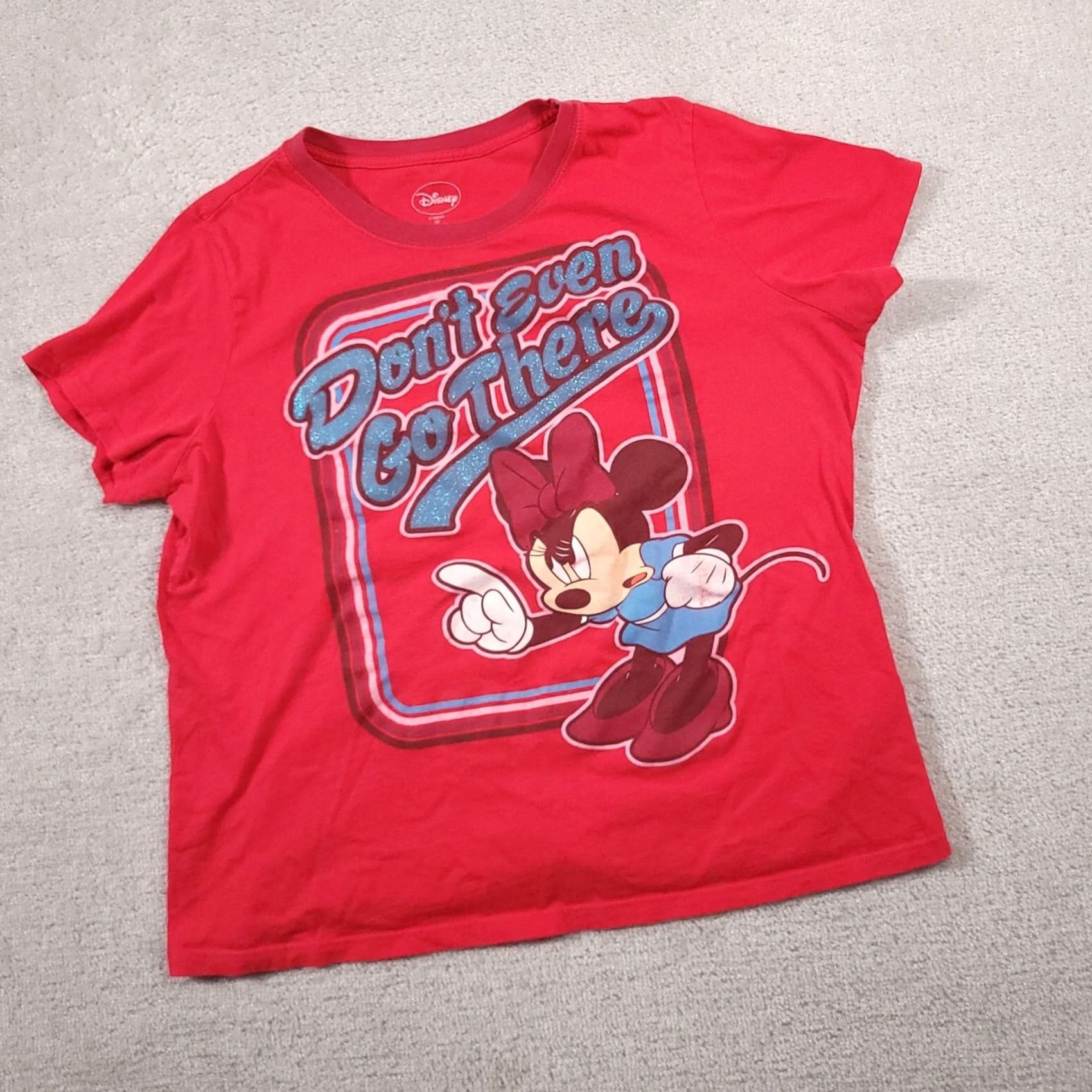 Disney Disney Minnie Mouse T-Shirt Women's 2X Short Sleeve Graphic Red Size XXL / US 16-18 / IT 52-54 - 2 Thumbnail