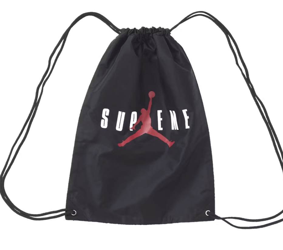 Supreme NWT Supreme x Jordan Drawstring Bag - Black Size ONE SIZE - 2 Thumbnail