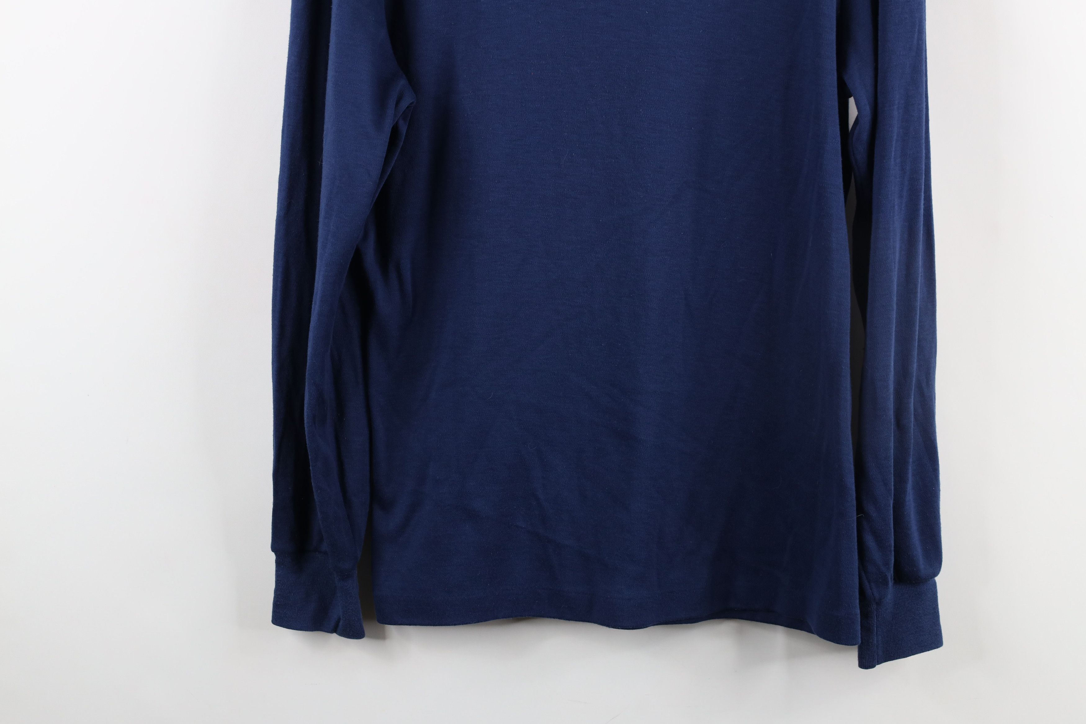 Vintage Vintage 70s Streetwear Knit Turtleneck T-Shirt Blue USA Size US S / EU 44-46 / 1 - 11 Thumbnail