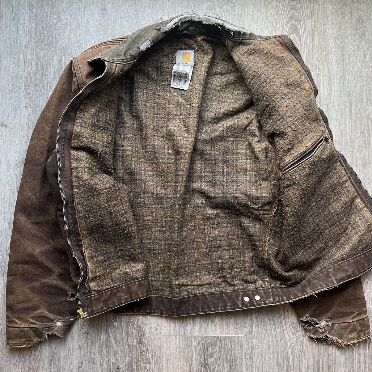 Carhartt Vintage Brown Carhartt Detroit Jacket J97 Size US L / EU 52-54 / 3 - 12 Thumbnail