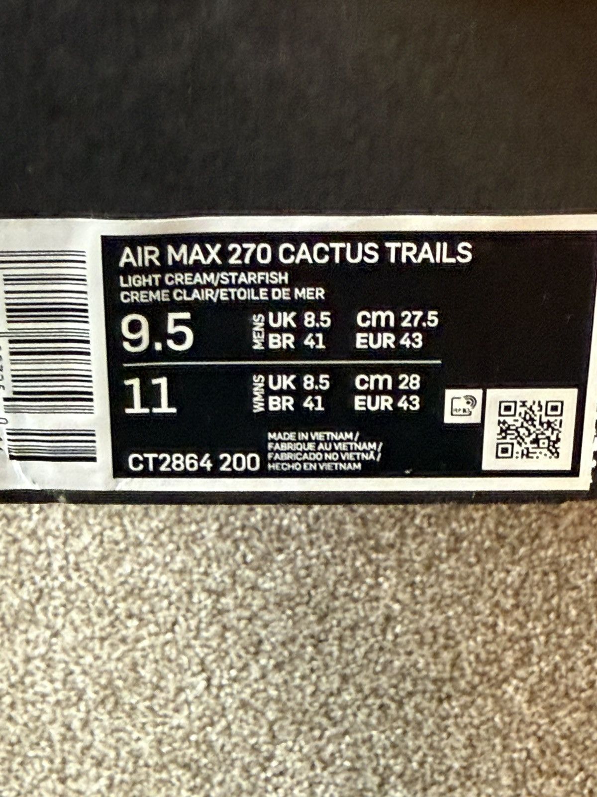 Nike Nike x Travis Scott Air Max 270 React “Cactus Trails” Size US 9.5 / EU 42-43 - 7 Thumbnail
