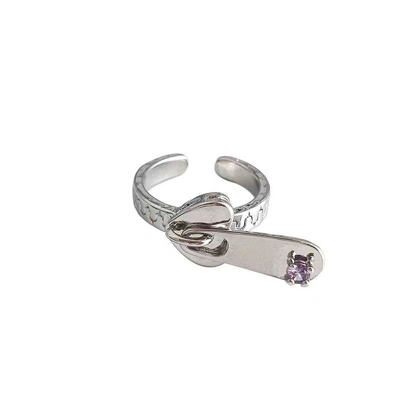 Jewelry Retro Jewelry Rings Open Size Chrome Ring (Size 7-13) Size ONE SIZE - 5 Thumbnail