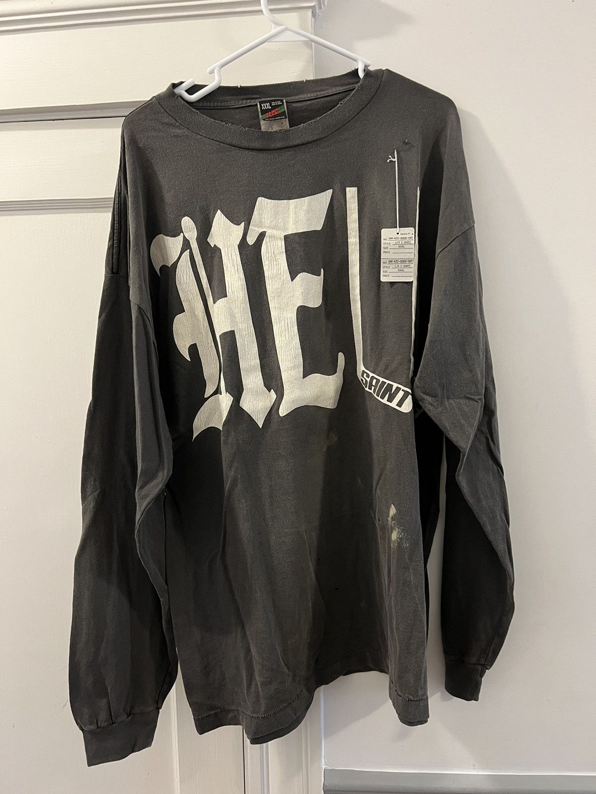 Image of Denim Tears “Hell” Long Sleeve 3Xl in Black, Men's (Size 2XL)