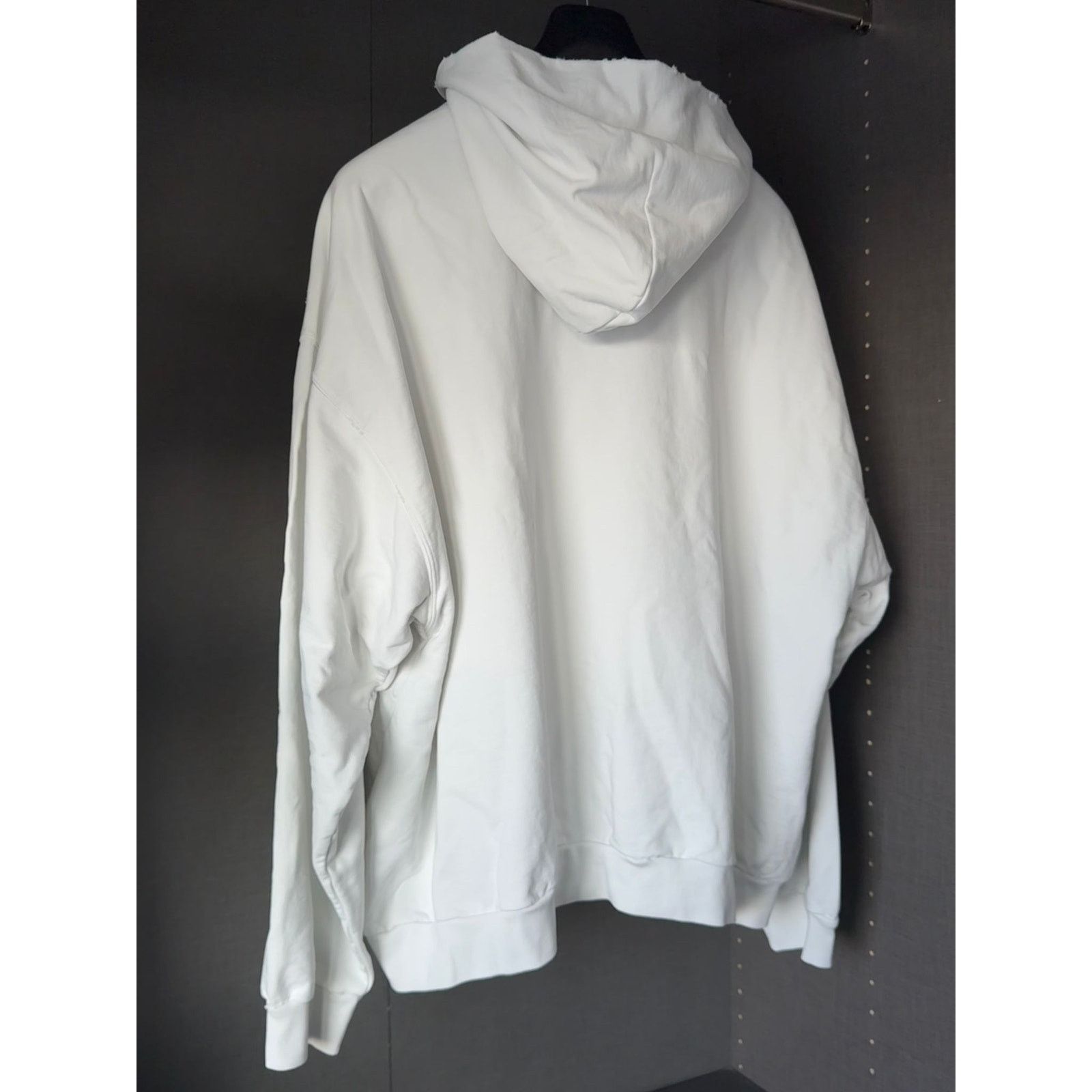 Balenciaga o1alis0126 DIY College or University hooded sweatshirt white Size US XL / EU 56 / 4 - 3 Thumbnail