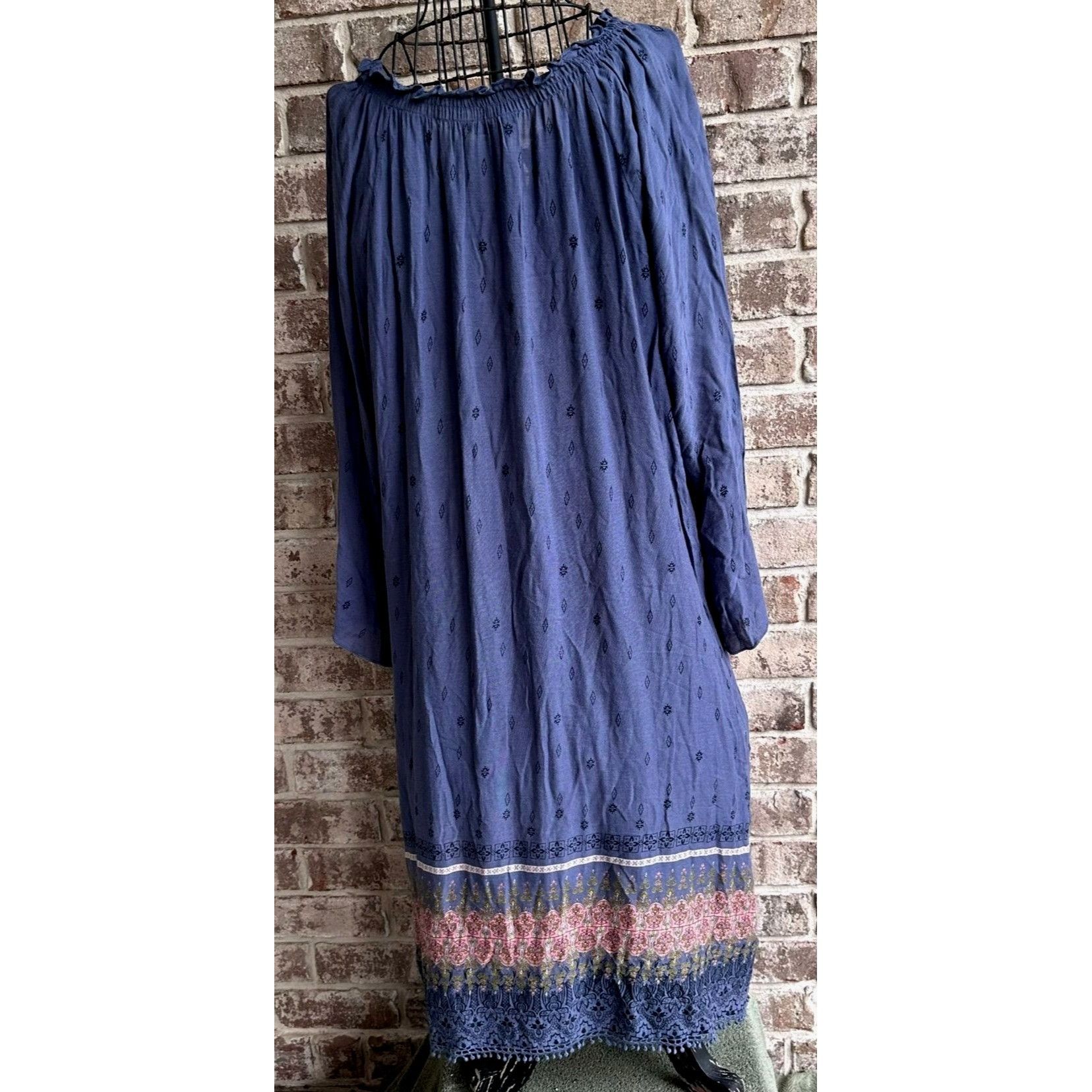 Other Vintage Chadwicks of Boston Dress XL Blue Tassels Hippie Bo Size XL / US 12-14 / IT 48-50 - 8 Thumbnail