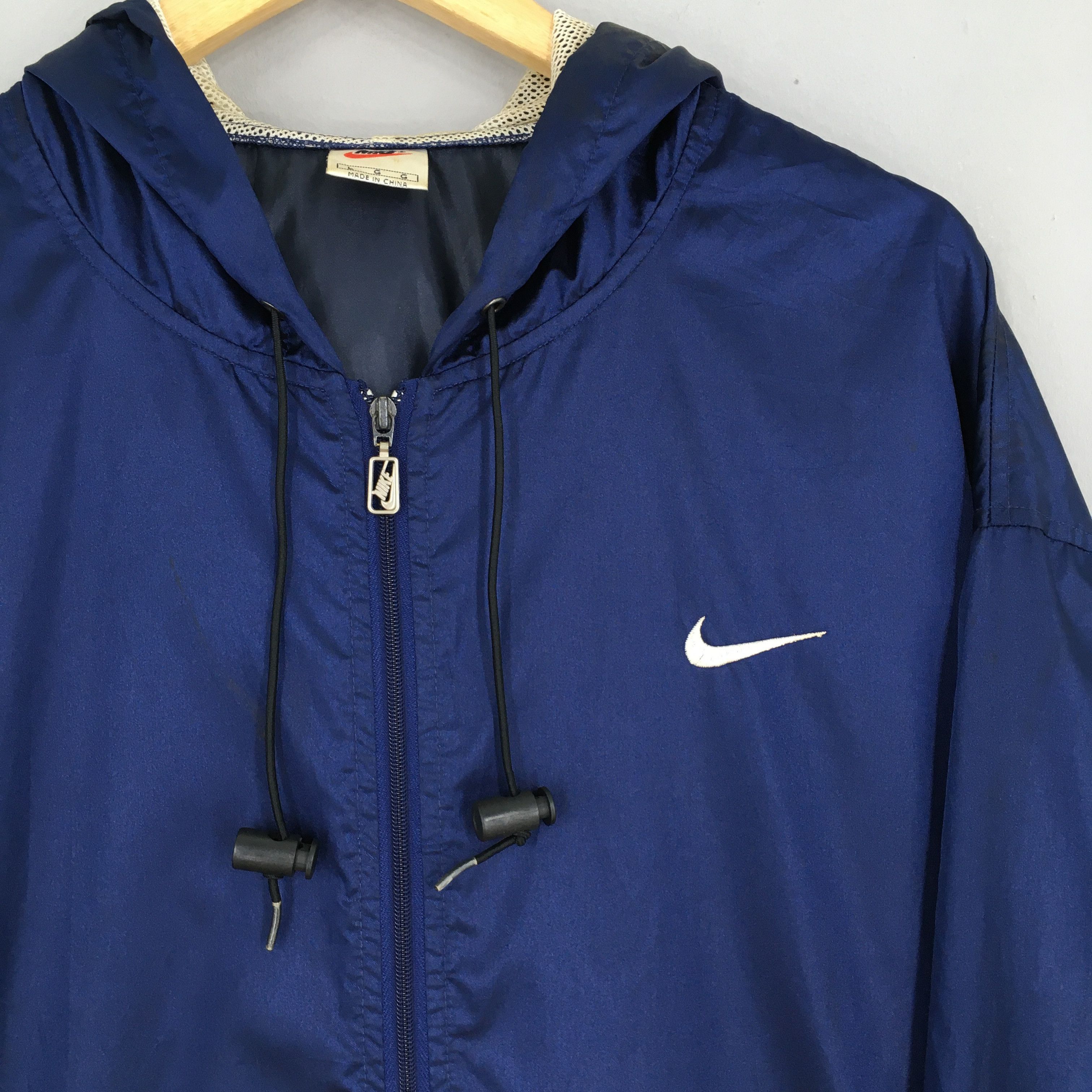 Nike Vintage 90s Nike Swoosh Blue Parka Jacket Hoodie Large Size US L / EU 52-54 / 3 - 4 Thumbnail