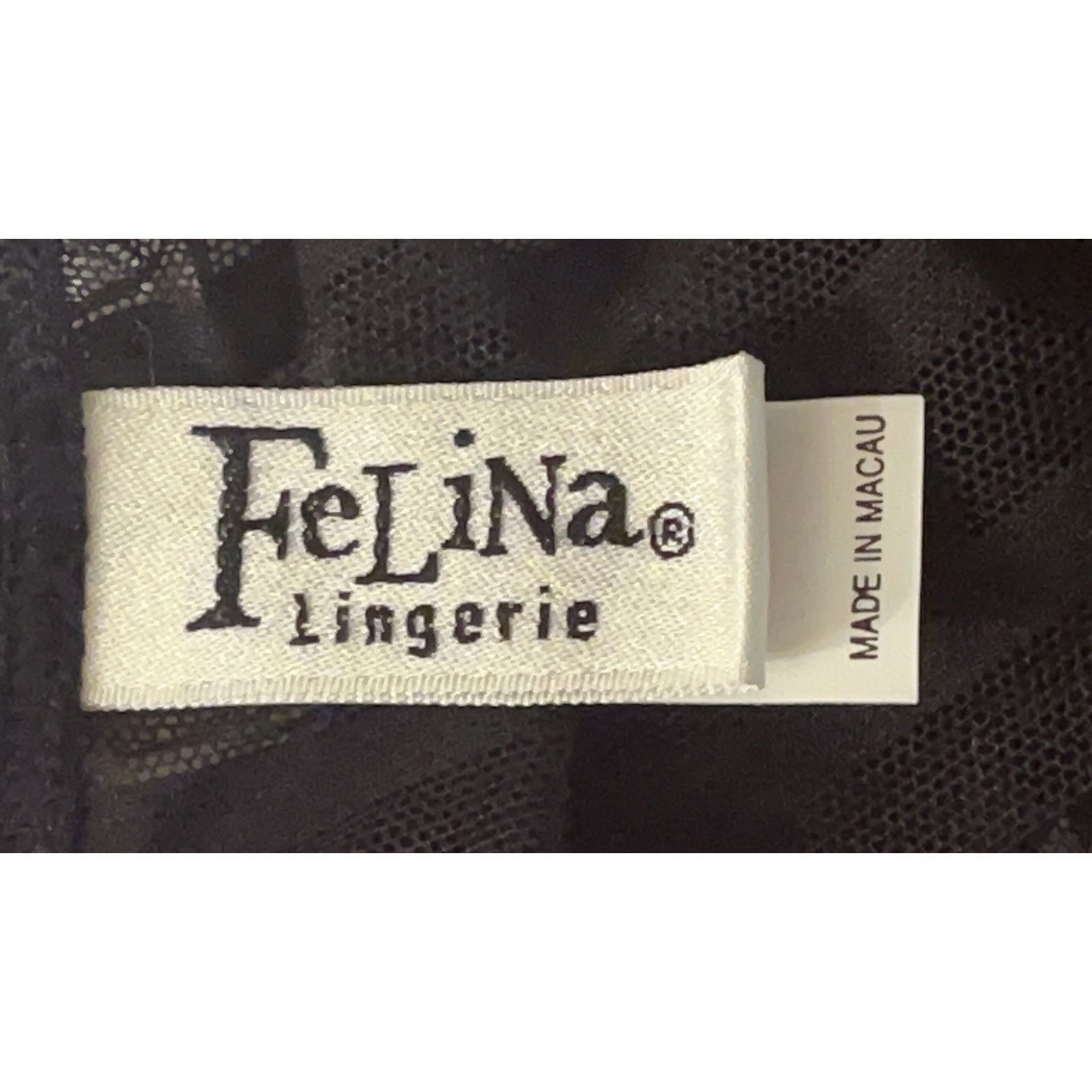 Other VINTAGE Felina Black Stripes Flocked Hi-Cut Leaf Bikini Size ONE SIZE - 6 Thumbnail