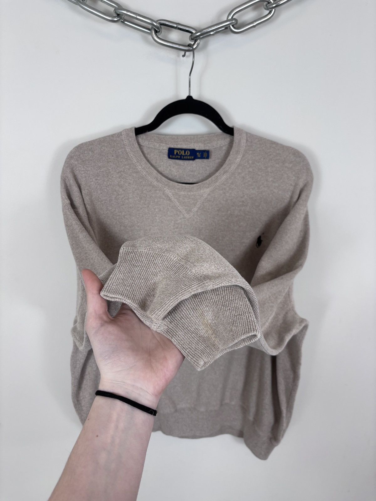 Polo Ralph Lauren Polo Ralph Lauren Men’s Sand Beige Sweater Crewneck Size US XL / EU 56 / 4 - 5 Thumbnail