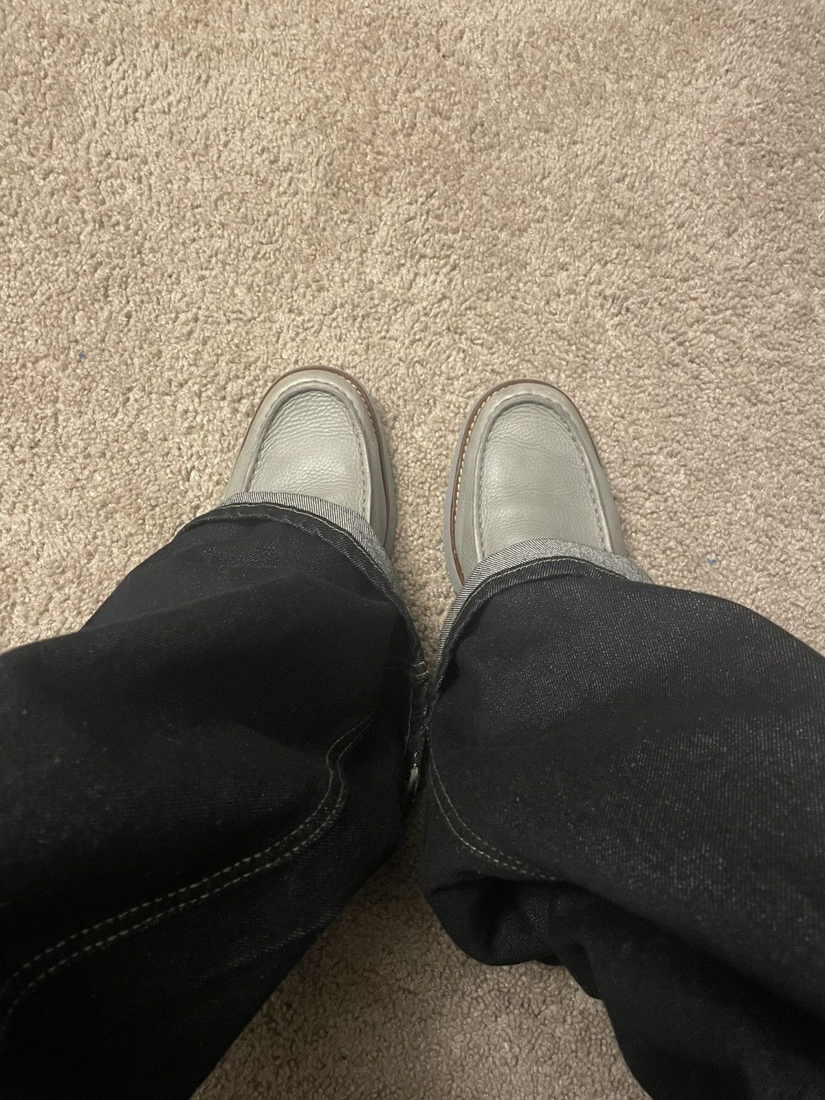 Sperry Gray loafers with red asccents Size US 10.5 / EU 43-44 - 1 Thumbnail