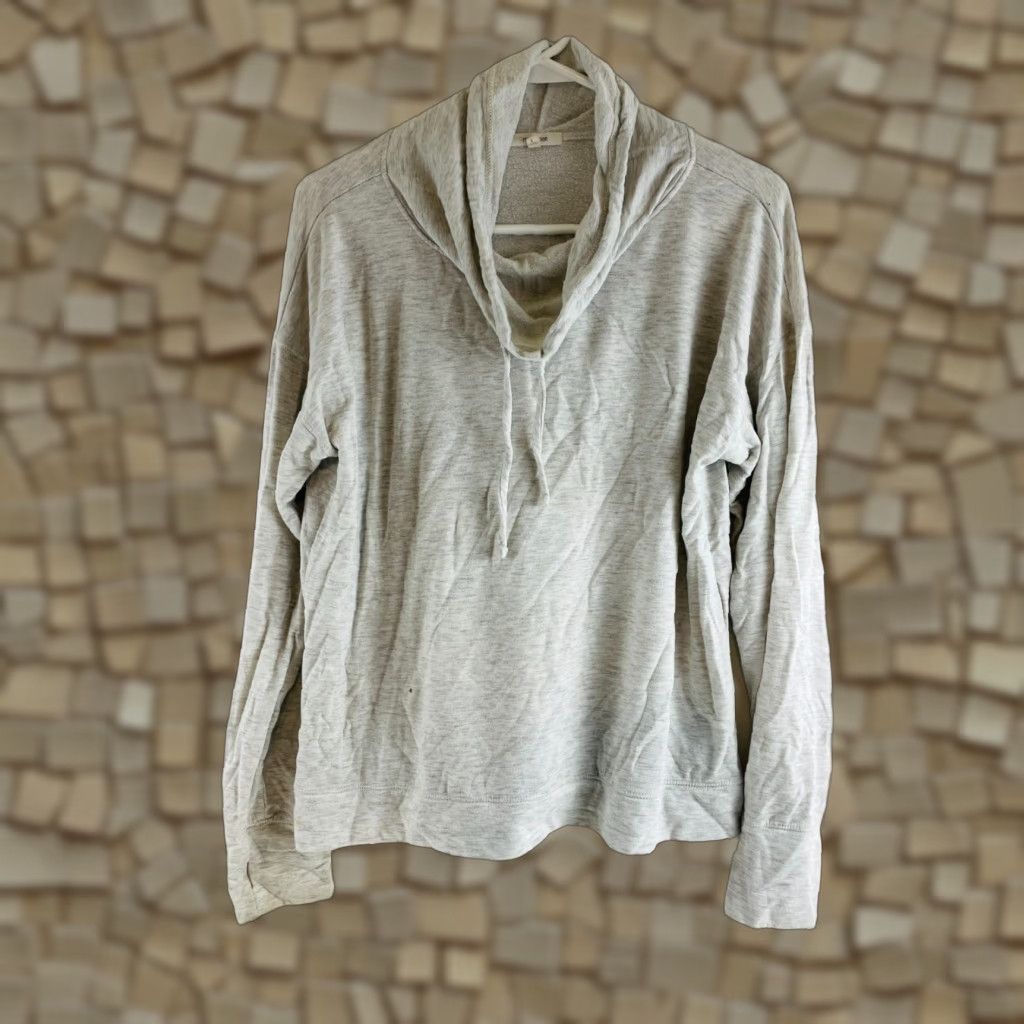 Vintage Maurices Shirt Women Large Gray Cowl Neck Pullover Sweater Long Sleeve Size L / US 10 / IT 46 - 1 Thumbnail