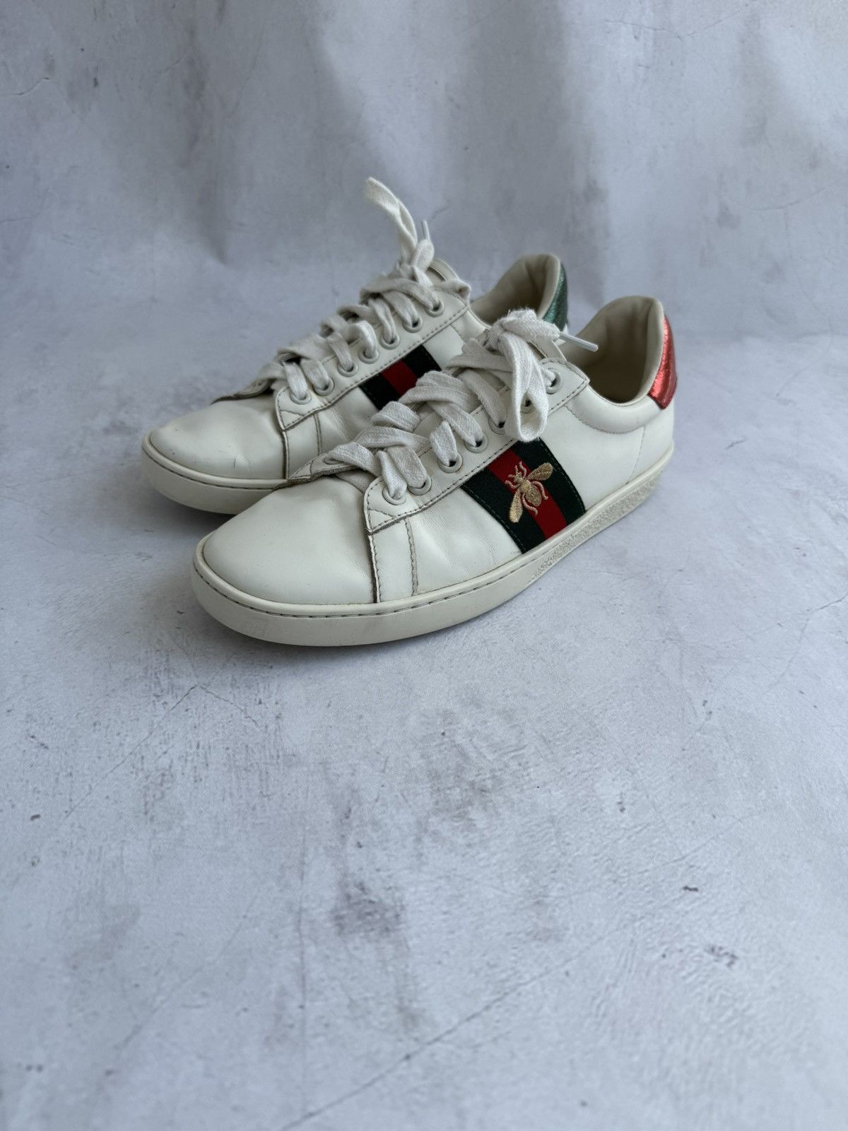 Gucci Gucci Sneakers Shoes White Leather Size US 10 / IT 40 - 2 Thumbnail