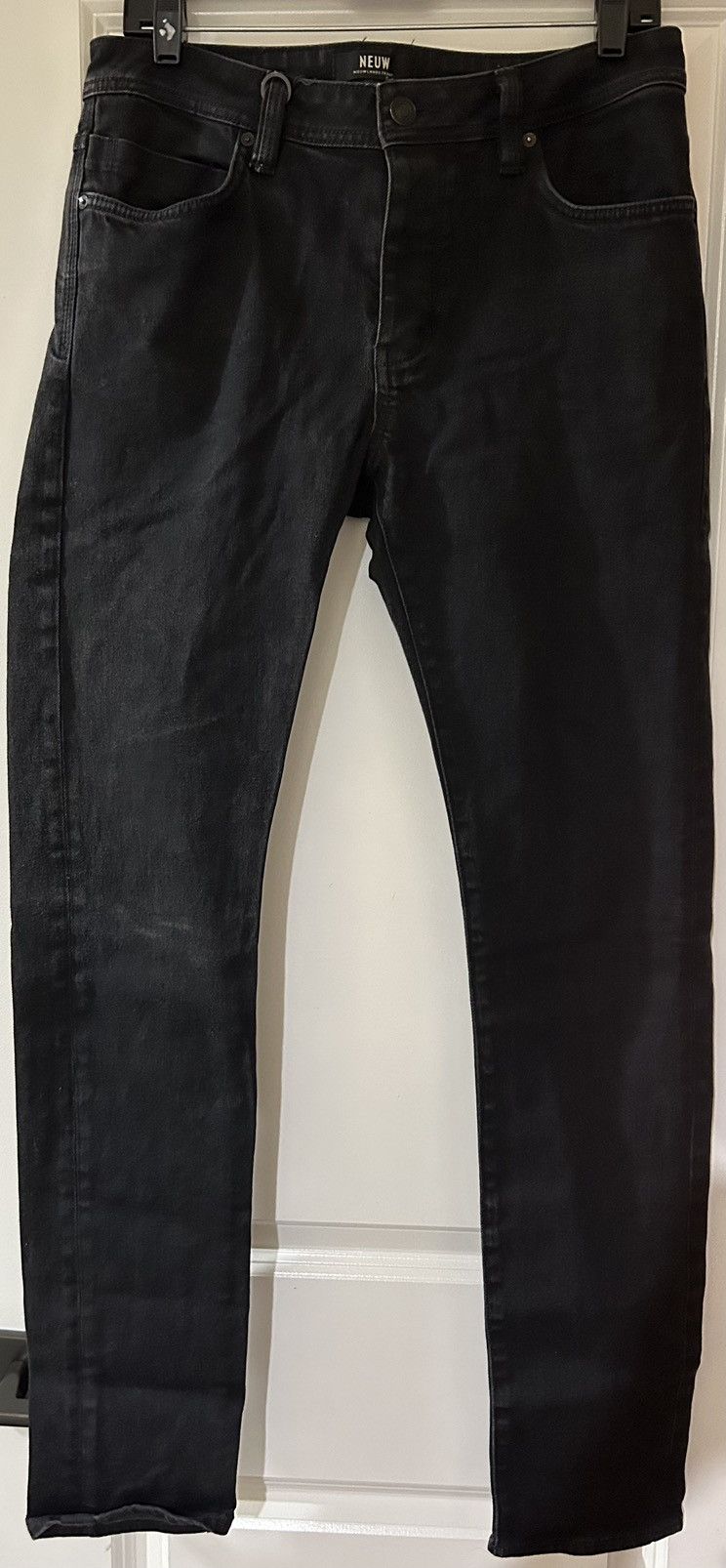 NEUW Denim Black Iggy Skinny Jeans Size US 33 - 1 Thumbnail
