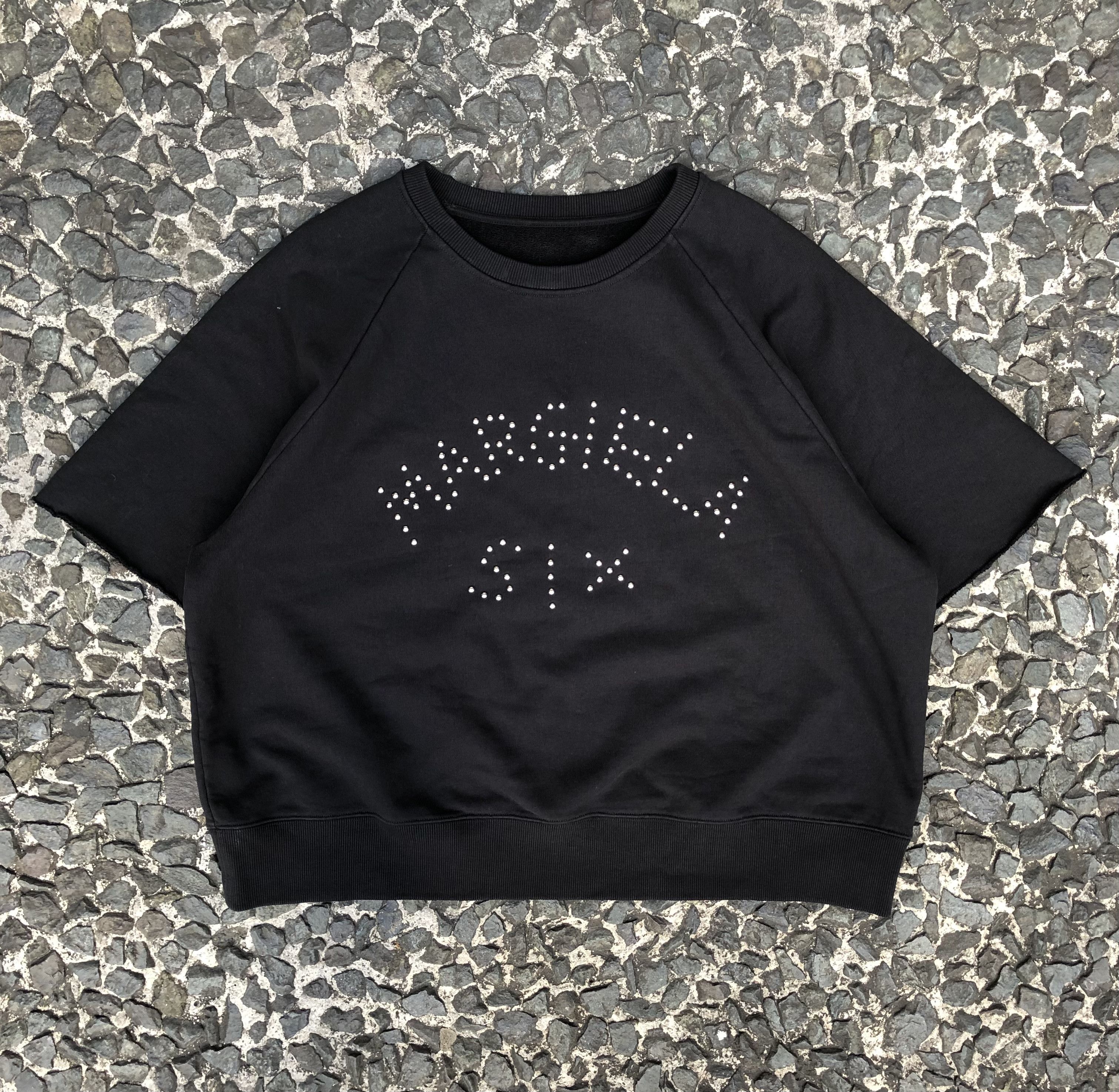 MM6 Maison Margiela Studded Logo Boxy S/S Sweatshirt Size XXL / US 16-18 / IT 52-54 - 1 Thumbnail