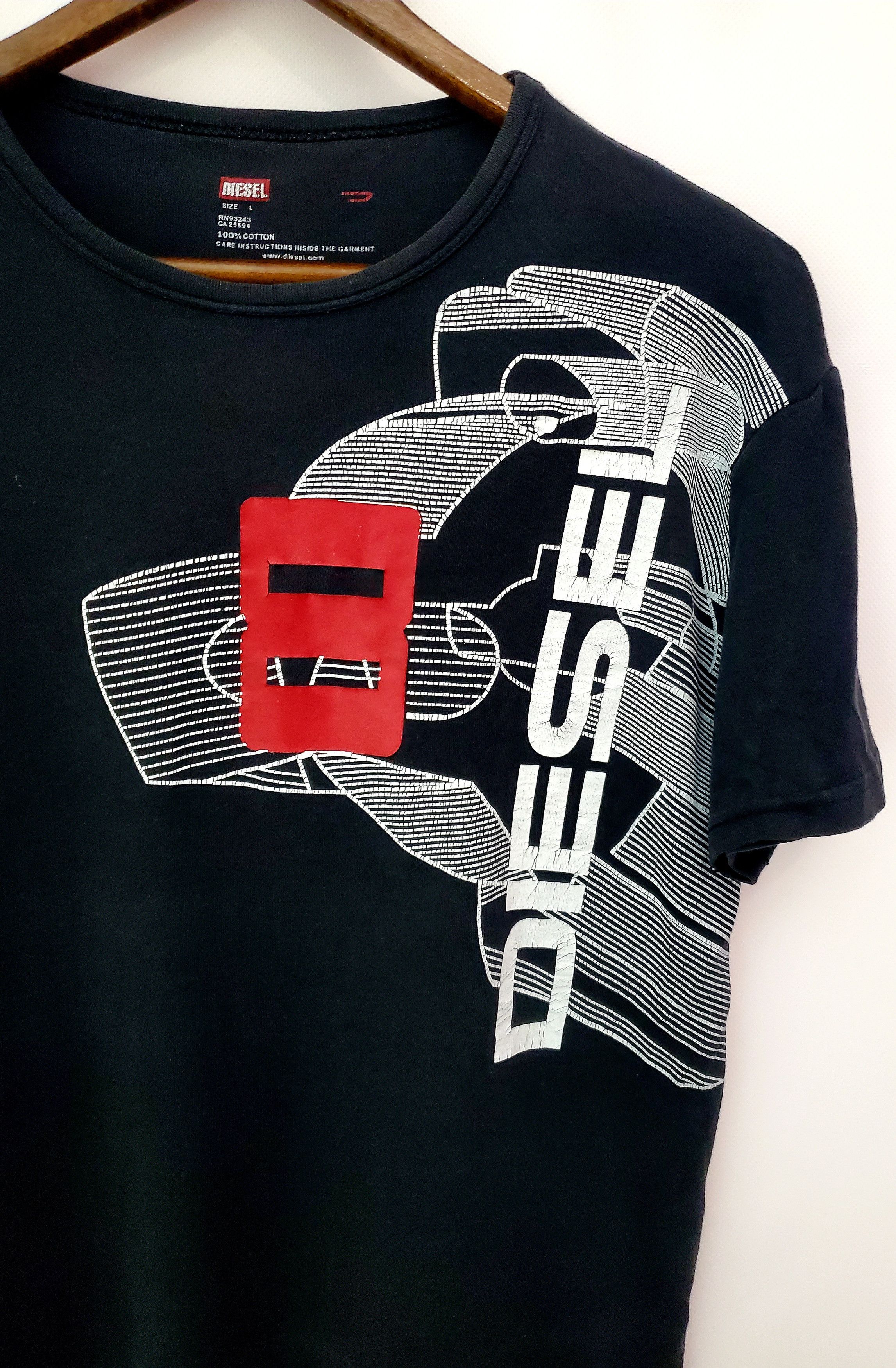 Diesel × Vintage Vintage Y2k Diesel Logo Tee T-Shirt size M Size US M / EU 48-50 / 2 - 2 Thumbnail