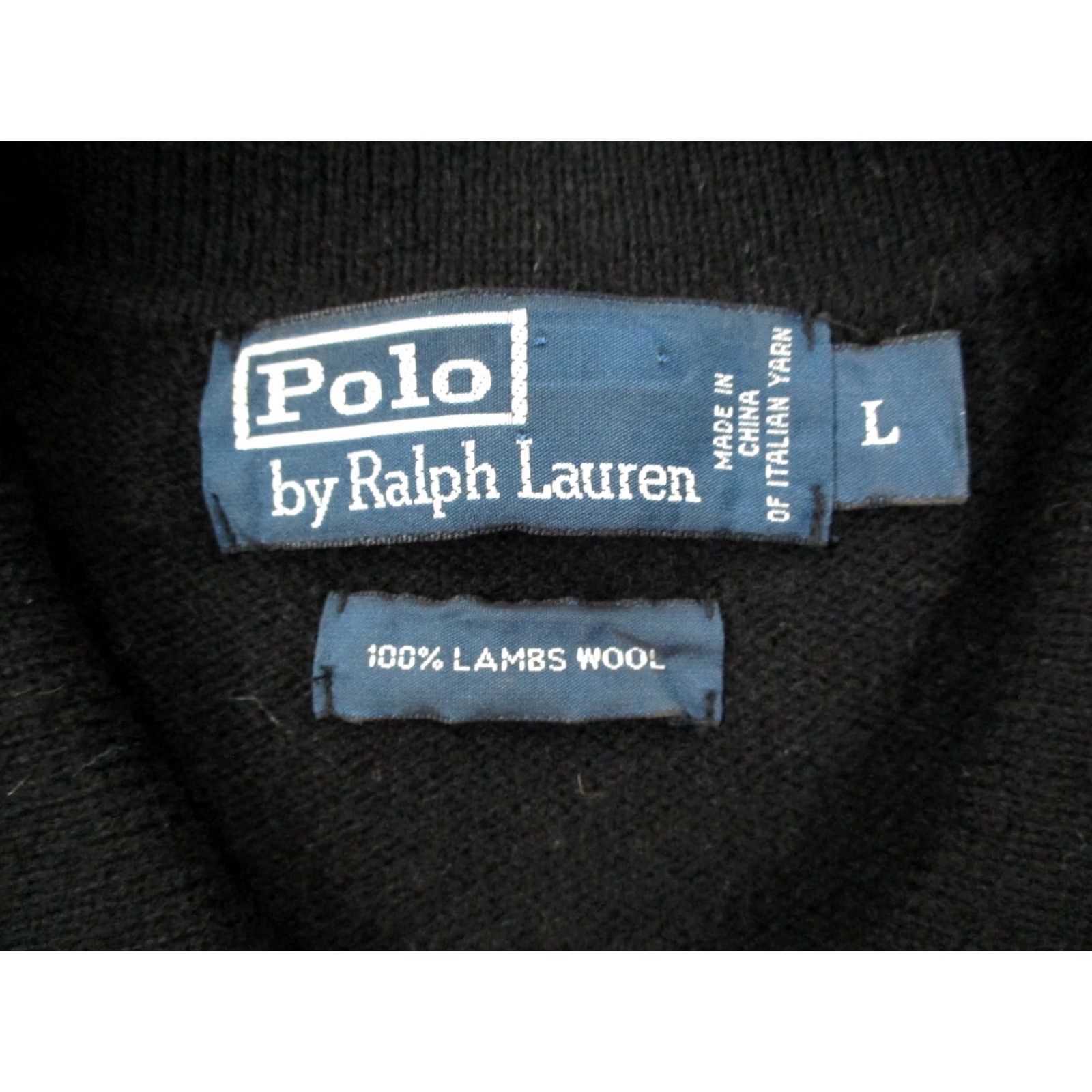Polo Ralph Lauren Polo Ralph Lauren Sweater Mens L Black Wool Logo Pullover Knit VINTAGE? Size US L / EU 52-54 / 3 - 7 Thumbnail