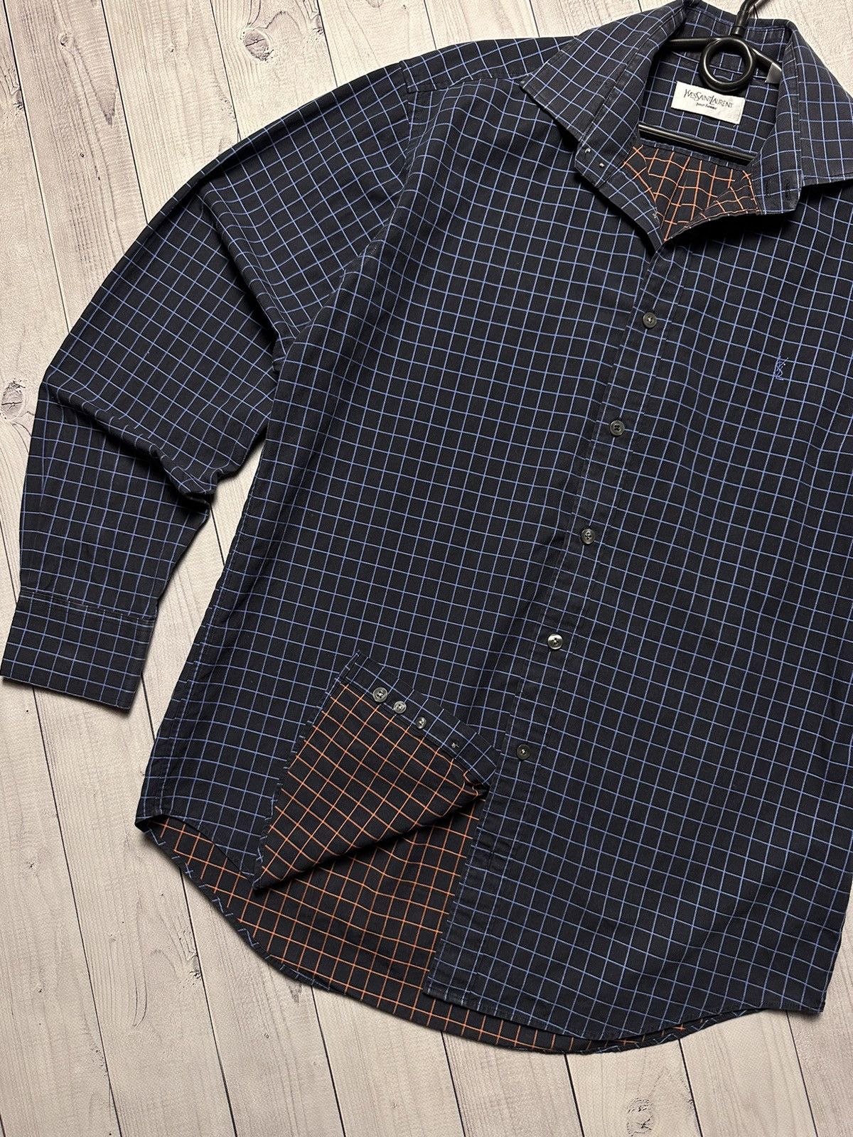 Yves Saint Laurent Vintage Yves Saint Laurent plaid shirt rare size M logo Size US M / EU 48-50 / 2 - 2 Thumbnail