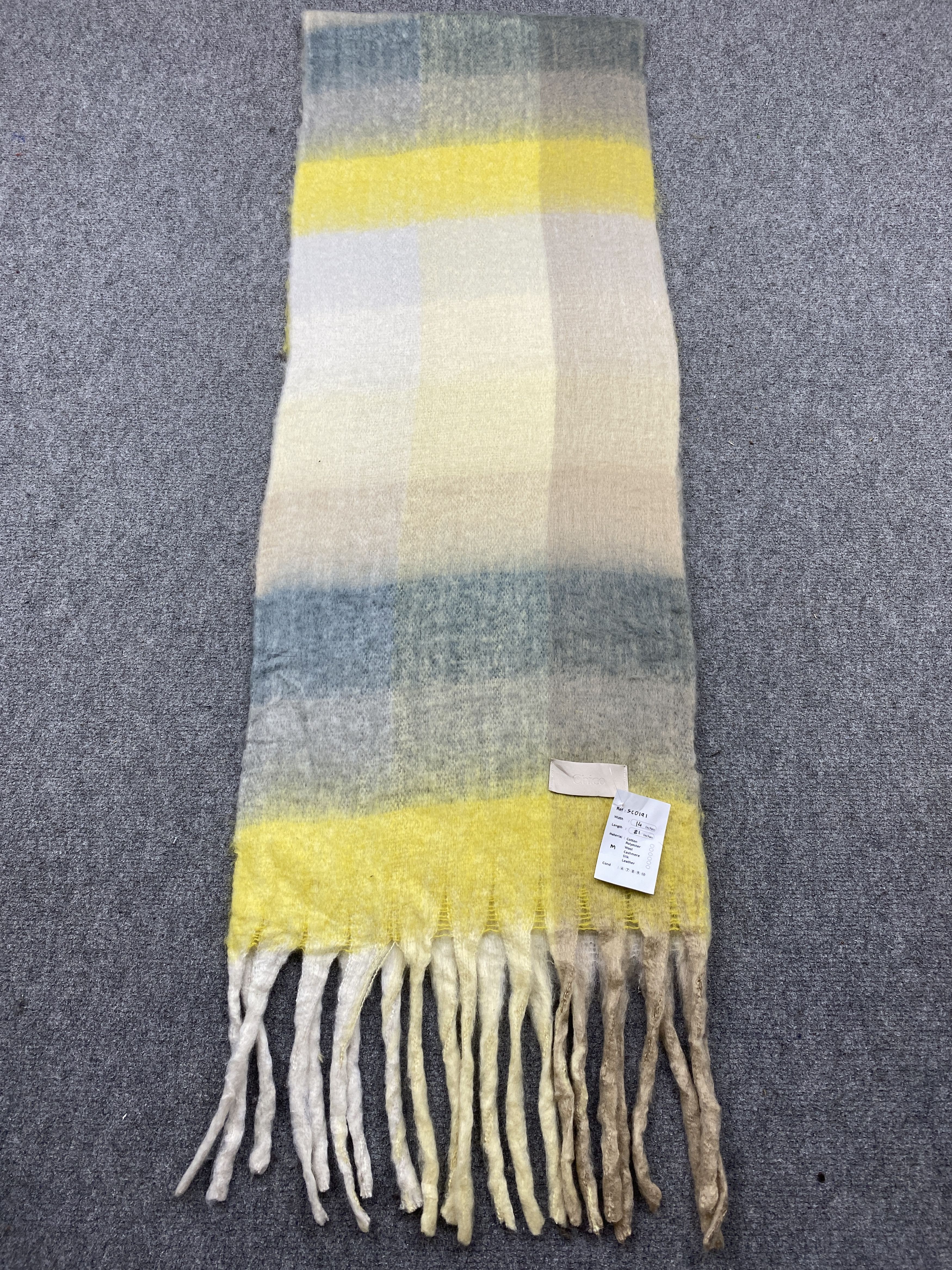 Other × Vintage Chico Cashmere Scarf / Muffler / Neckwear SC0191 Size ONE SIZE - 5 Thumbnail