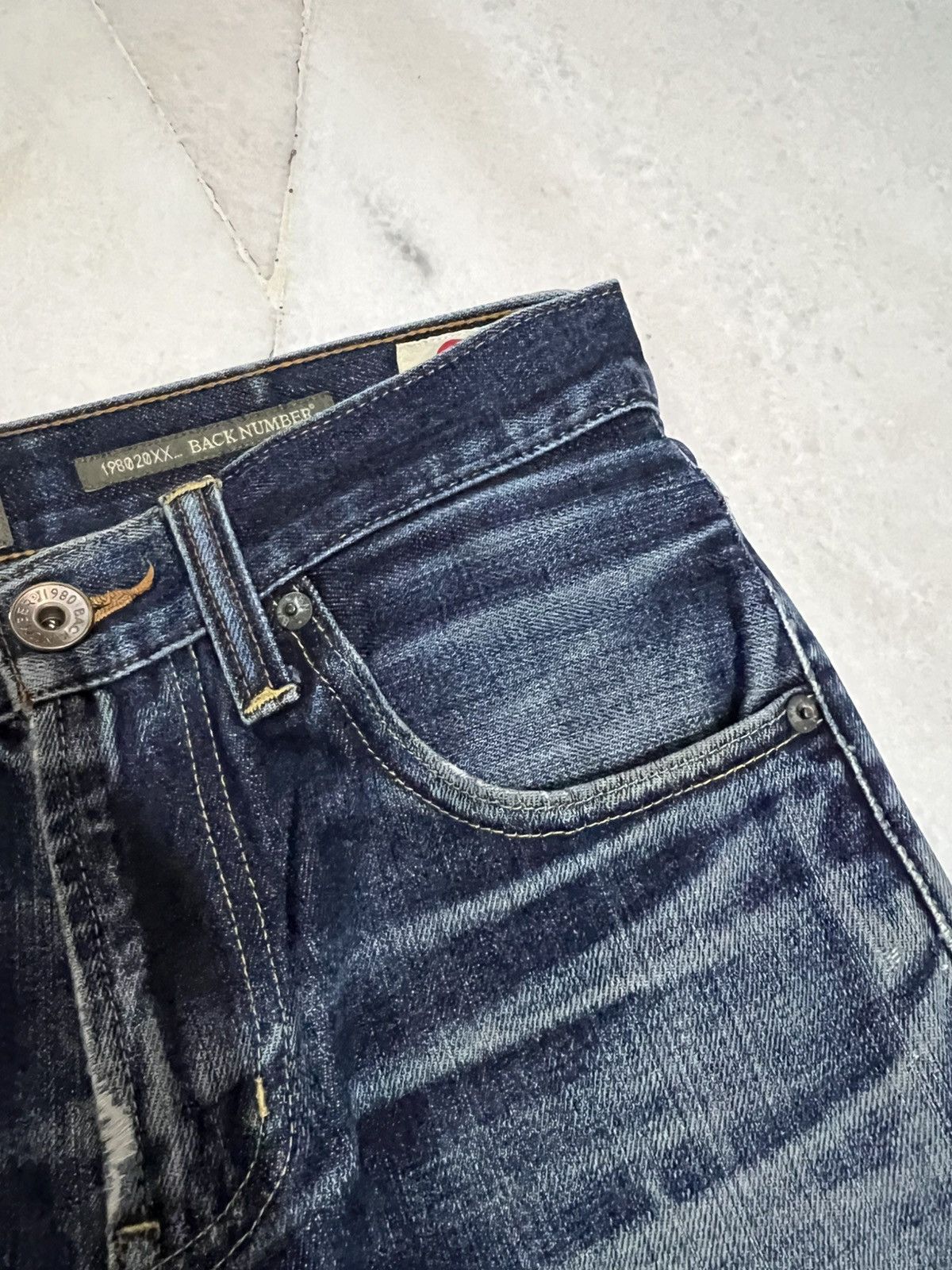 If Six Was Nine × Le Grande Bleu (L.G.B.) 🌈Vintage Back Number Kaihara denim Distressed Jean Size US 29 - 10 Thumbnail