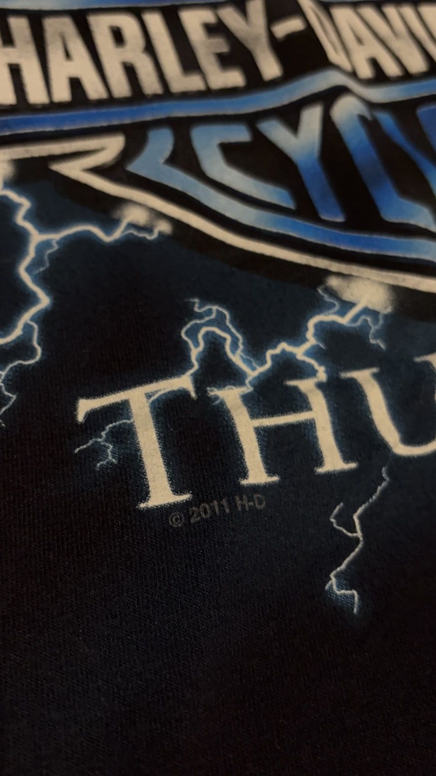 Harley Davidson Harley Davidson Thunder Turn It Up Lightning S Tee Y2K 2005 Size US S / EU 44-46 / 1 - 6 Thumbnail
