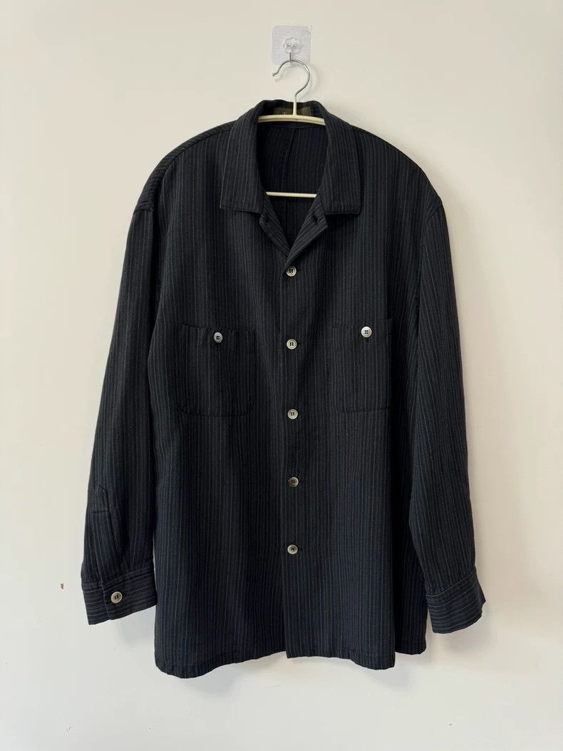 Yohji Yamamoto Yohji Yamamoto Y's Men Wool Striped Shirt - dmc Size US L / EU 52-54 / 3 - 1 Thumbnail